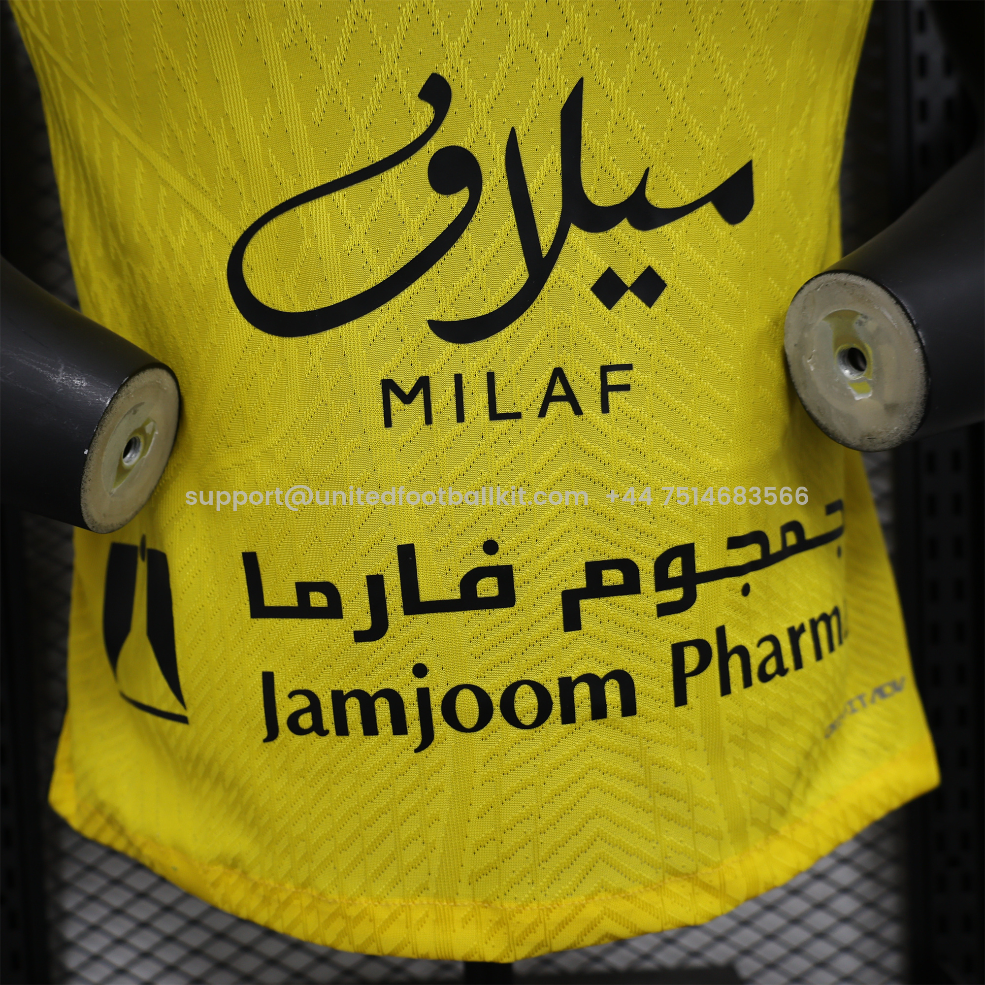 Unitedfootballkit.com | Al Ittihad Jeddah United 24-25 Home Jersey with New Sponsers - Player Version -Customize Name, Number and Patch | Worldwide Shipping