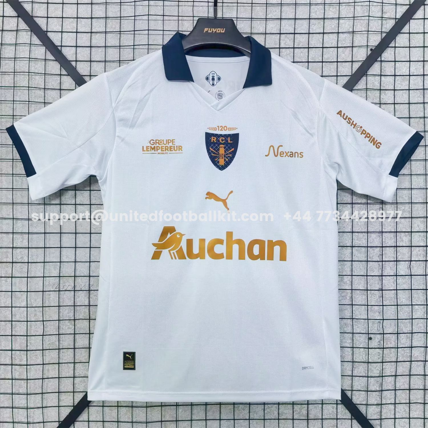 Unitedfootballkit.com | RC Lens 25-26 St. Barbara's Day Deep White Jersey - Fans Version -Customize Name, Number and Patch | Worldwide Shipping