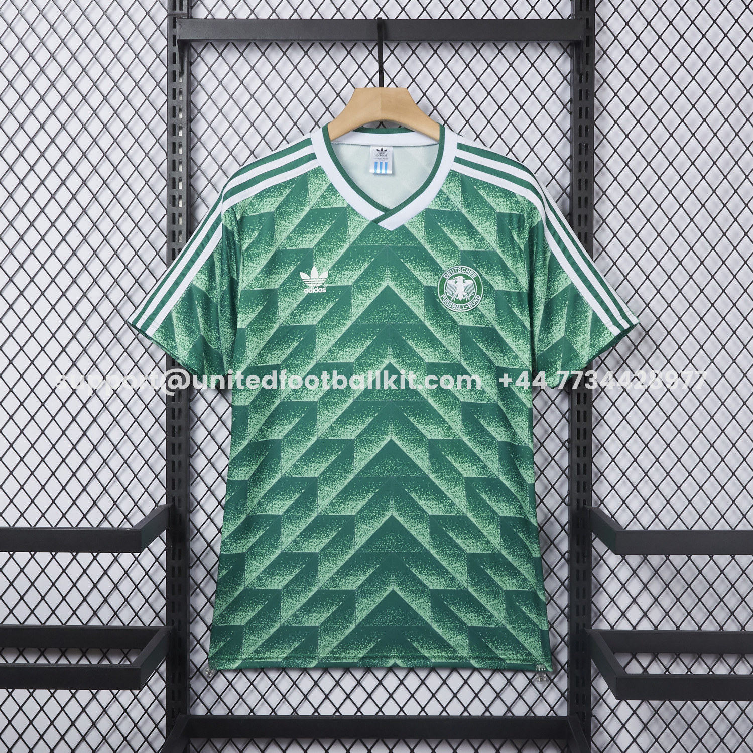Unitedfootballkit.com | Retro Germany 1990 Away Green Jersey -Customize Name, Number and Patch | Worldwide Shipping