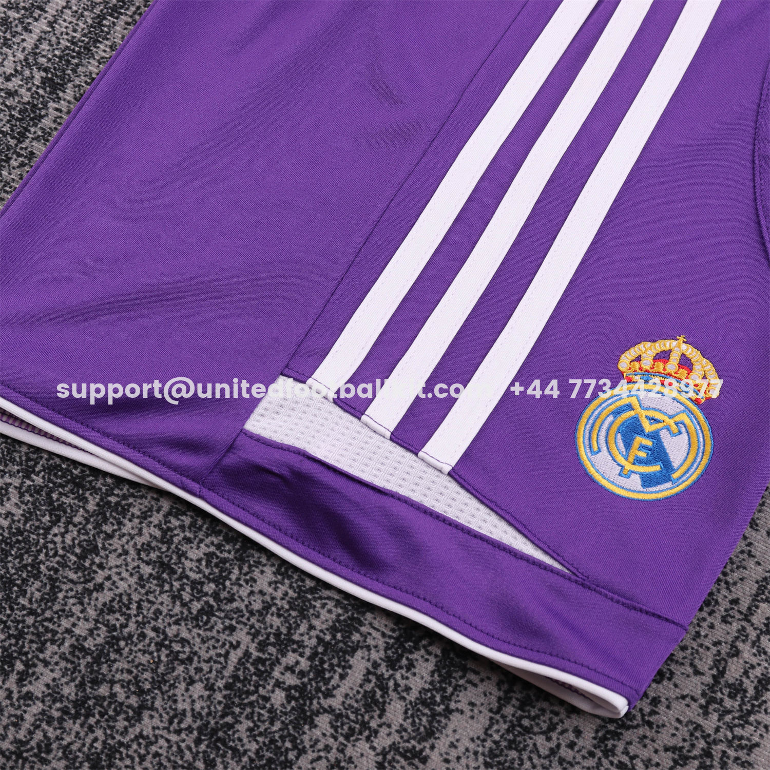 Unitedfootballkit.com | Retro Real Madrid 2006-07 Away Purple Kids Kit -Customize Name, Number and Patch | Worldwide Shipping