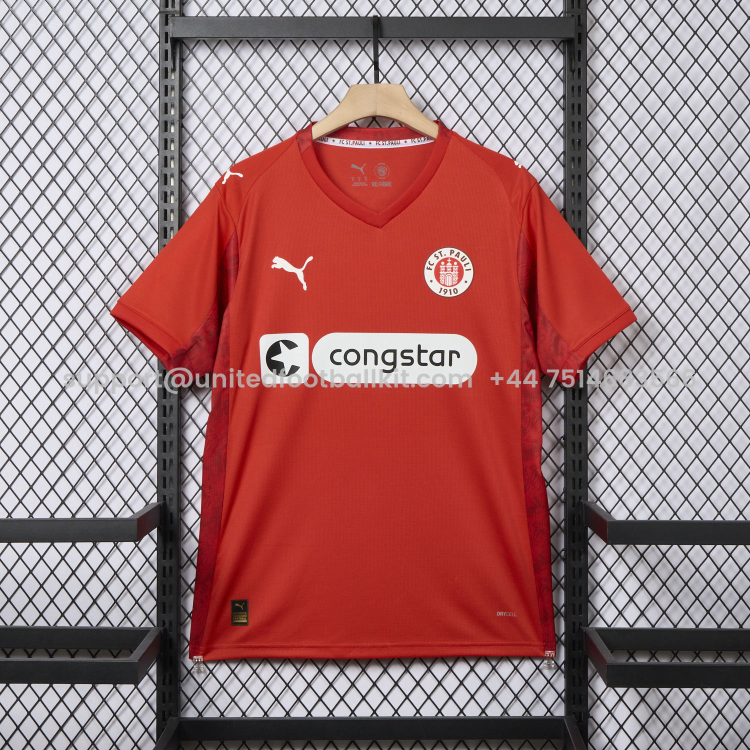 Unitedfootballkit.com | St. Pauli 25-26 Fourth Red Jersey - Fans Version -Customize Name, Number and Patch | Worldwide Shipping