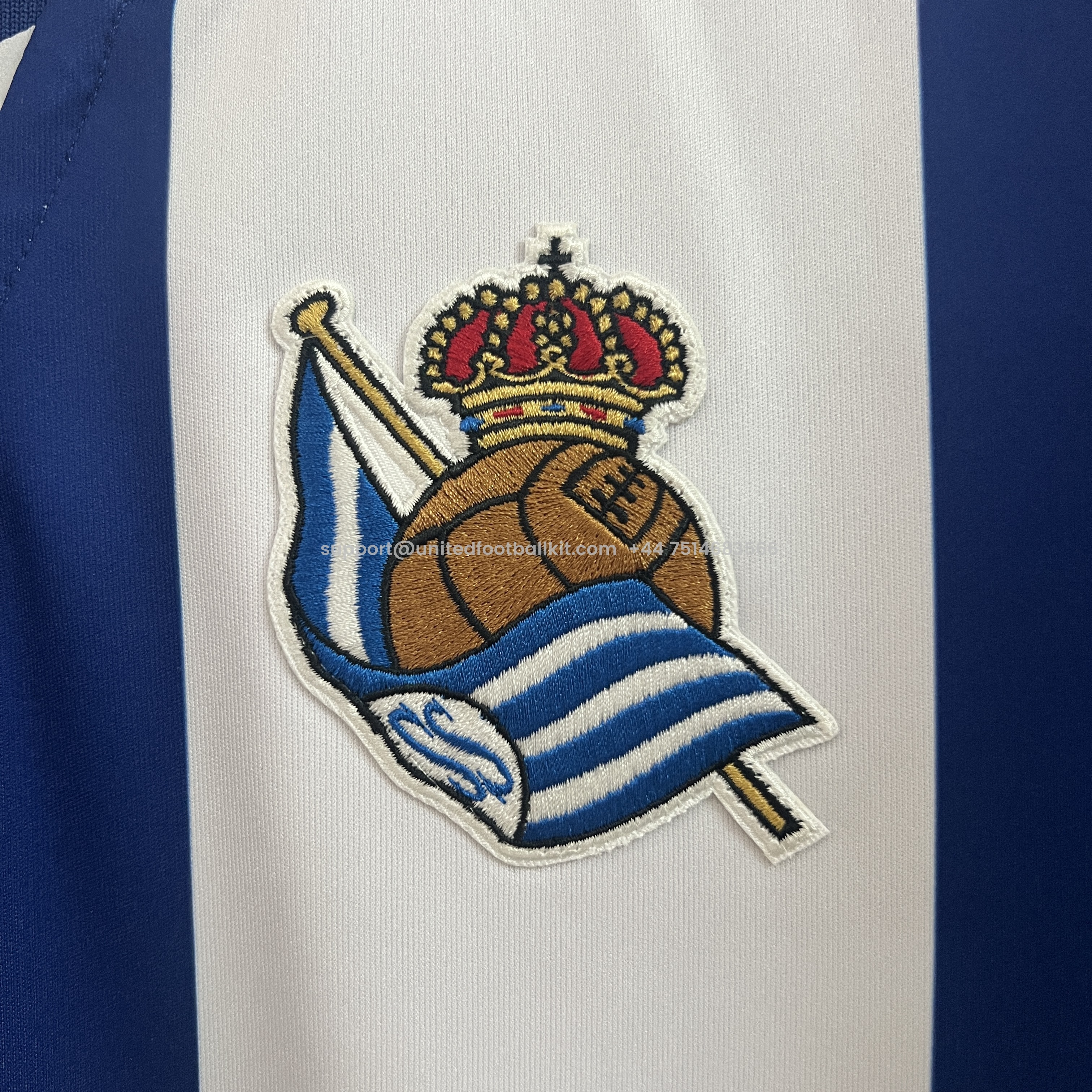 Unitedfootballkit.com | Real Sociedad 24-25 Home Stadium Jersey - Fans Version -Customize Name, Number and Patch | Worldwide Shipping