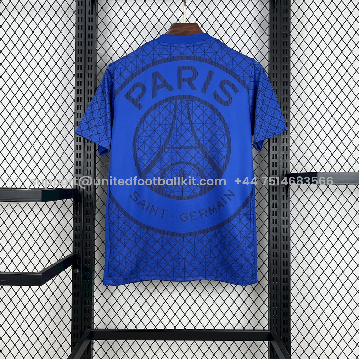 Unitedfootballkit.com | Paris Saint-Germain PSG 25-26 Blue Pre-Match Training Jersey - Fans Version -Customize Name, Number and Patch | Worldwide Shipping