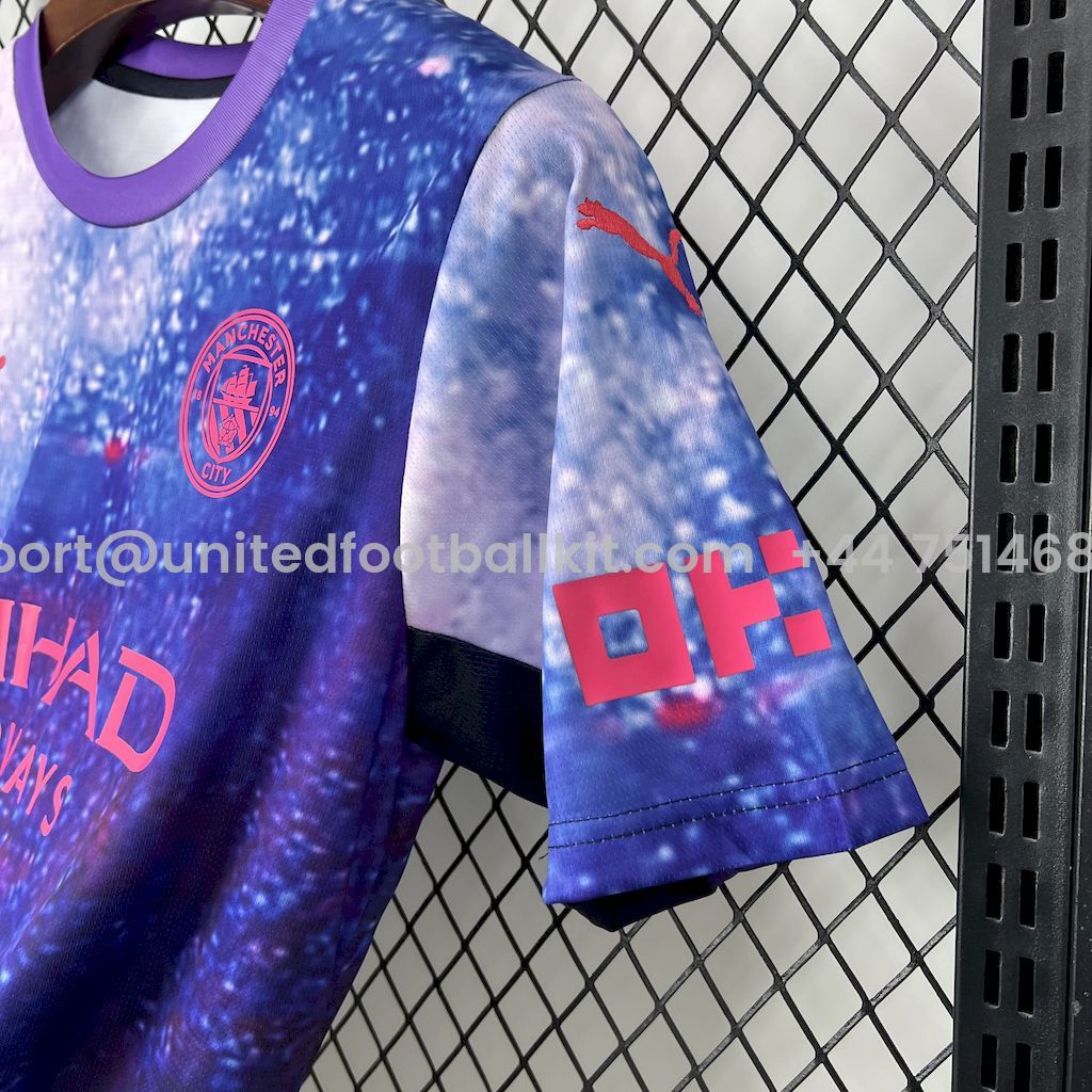 Unitedfootballkit.com | Manchester City 24-25 Purple Fan-designed Special Edition Jersey - Fans Version -Customize Name, Number and Patch | Worldwide Shipping