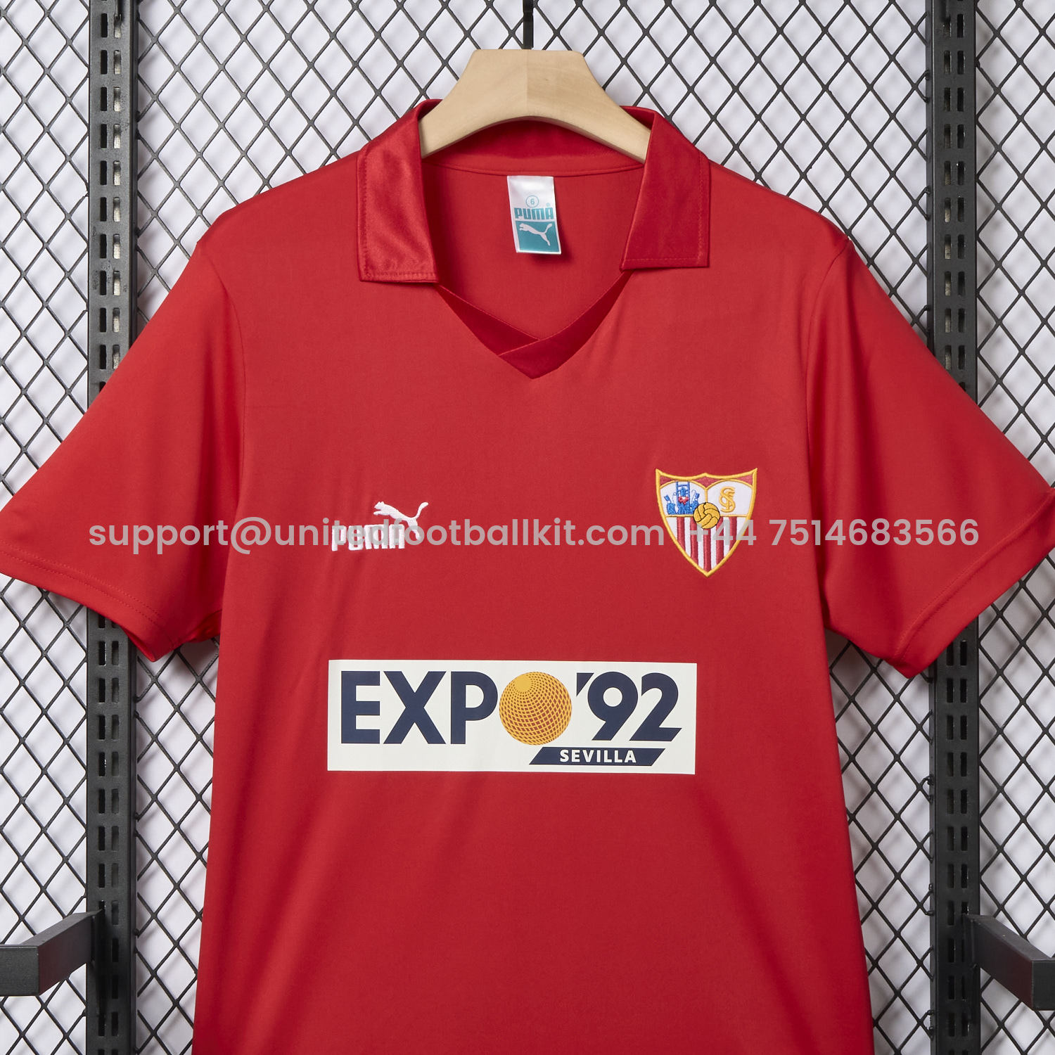 Unitedfootballkit.com | Retro Sevilla FC 1987-90 Away Jersey -Customize Name, Number and Patch | Worldwide Shipping