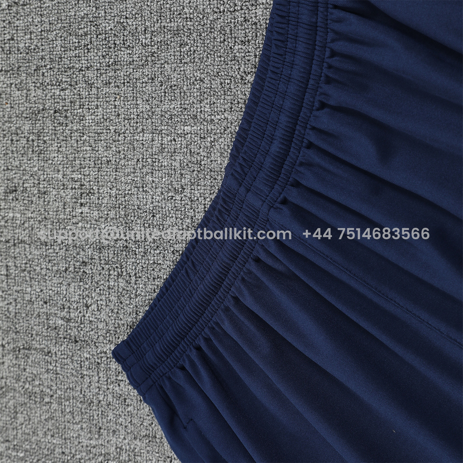 Unitedfootballkit.com | Barcelona 25-26 Short-Sleeve Training Set - Cream Top & Deep Blue Shorts -Customize Name, Number and Patch | Worldwide Shipping