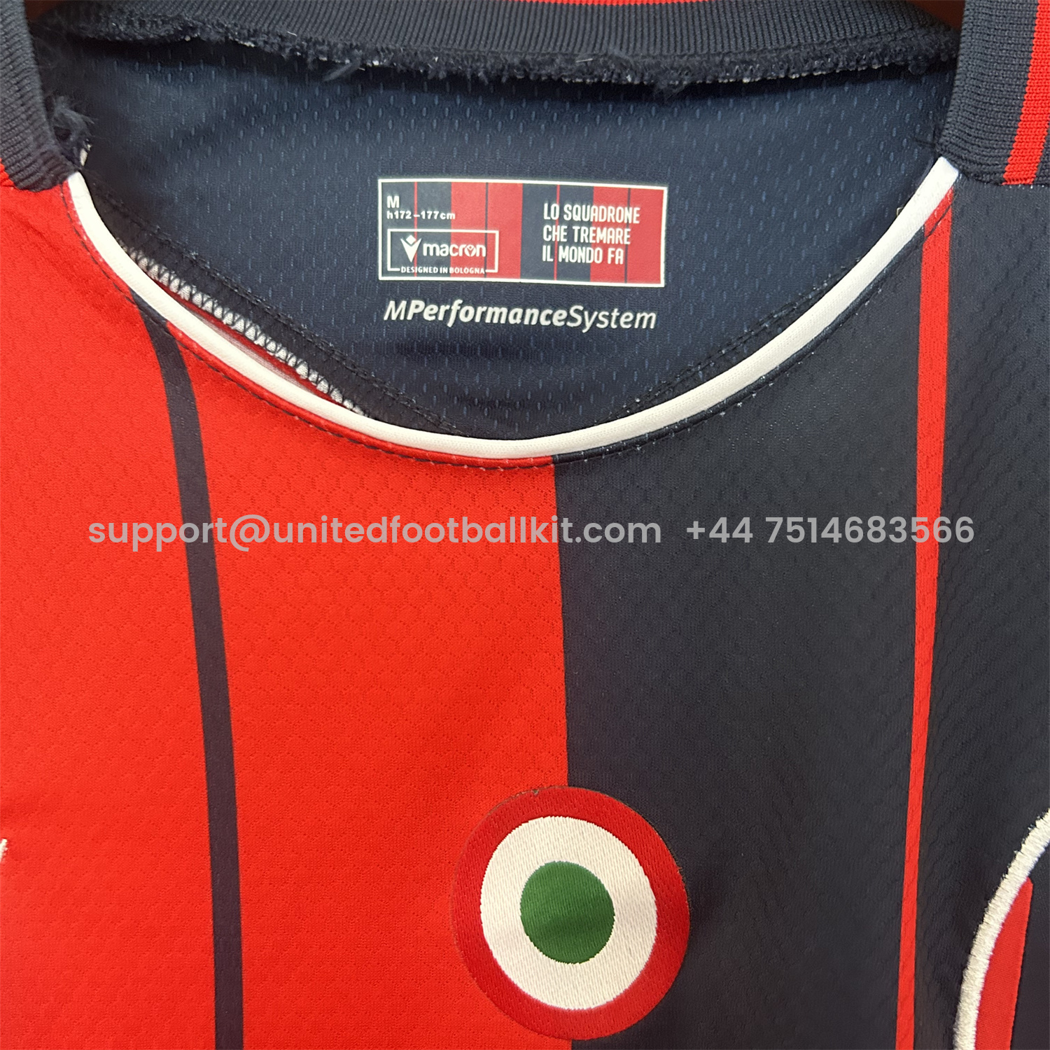 Unitedfootballkit.com | Bologna 25-26 Home Jersey - Fans Version -Customize Name, Number and Patch | Worldwide Shipping