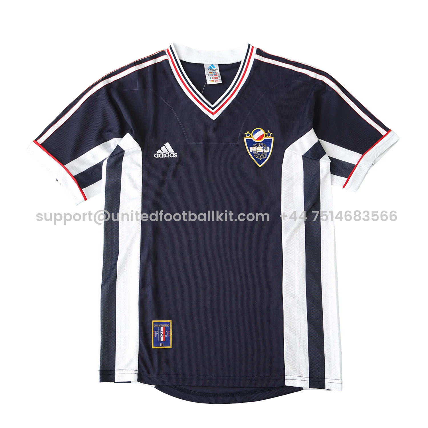 Unitedfootballkit.com | Retro Yugoslavia 1998 Home Jersey -Customize Name, Number and Patch | Worldwide Shipping