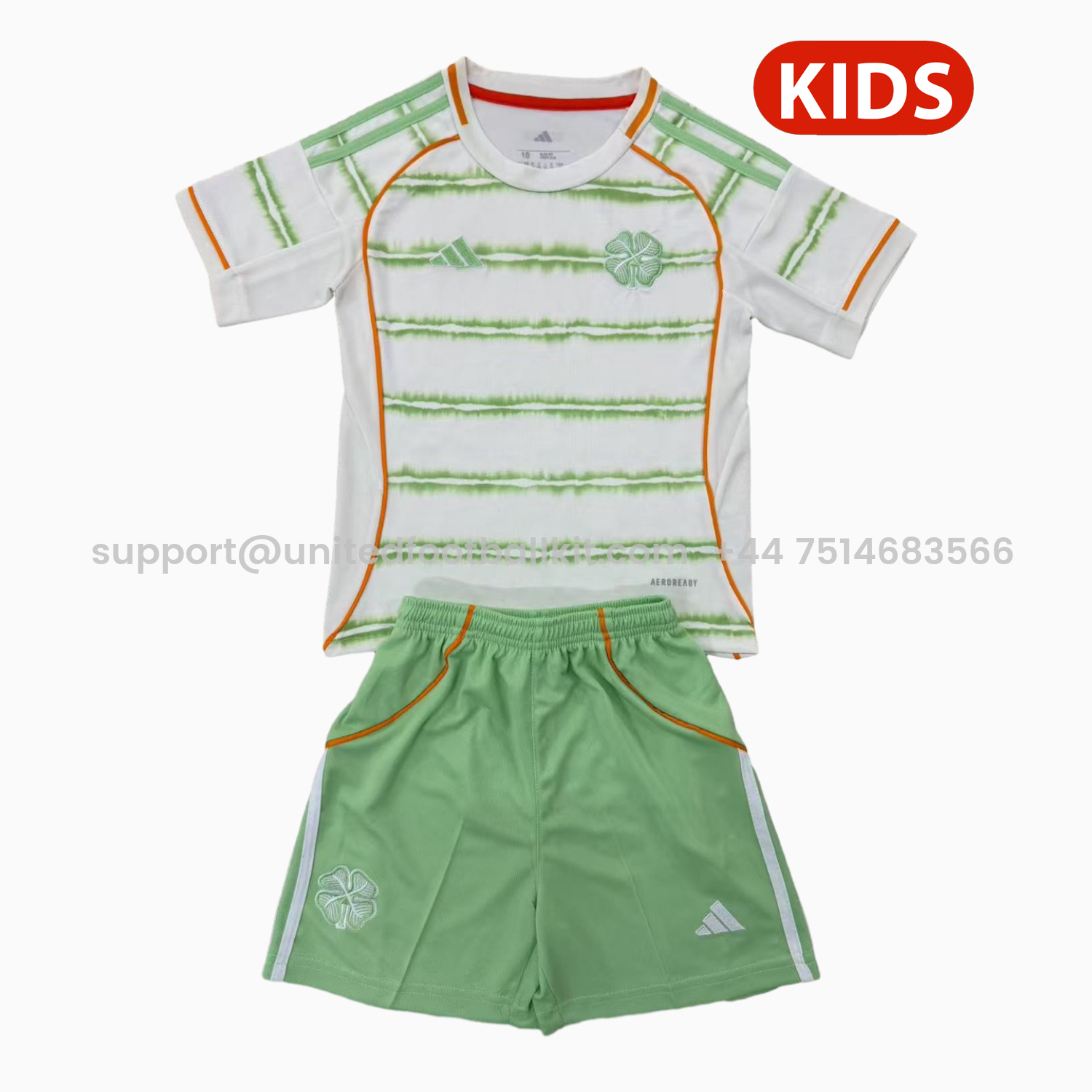 Unitedfootballkit.com | Celtic 25-26 Third Kids Kit -Customize Name, Number and Patch | Worldwide Shipping