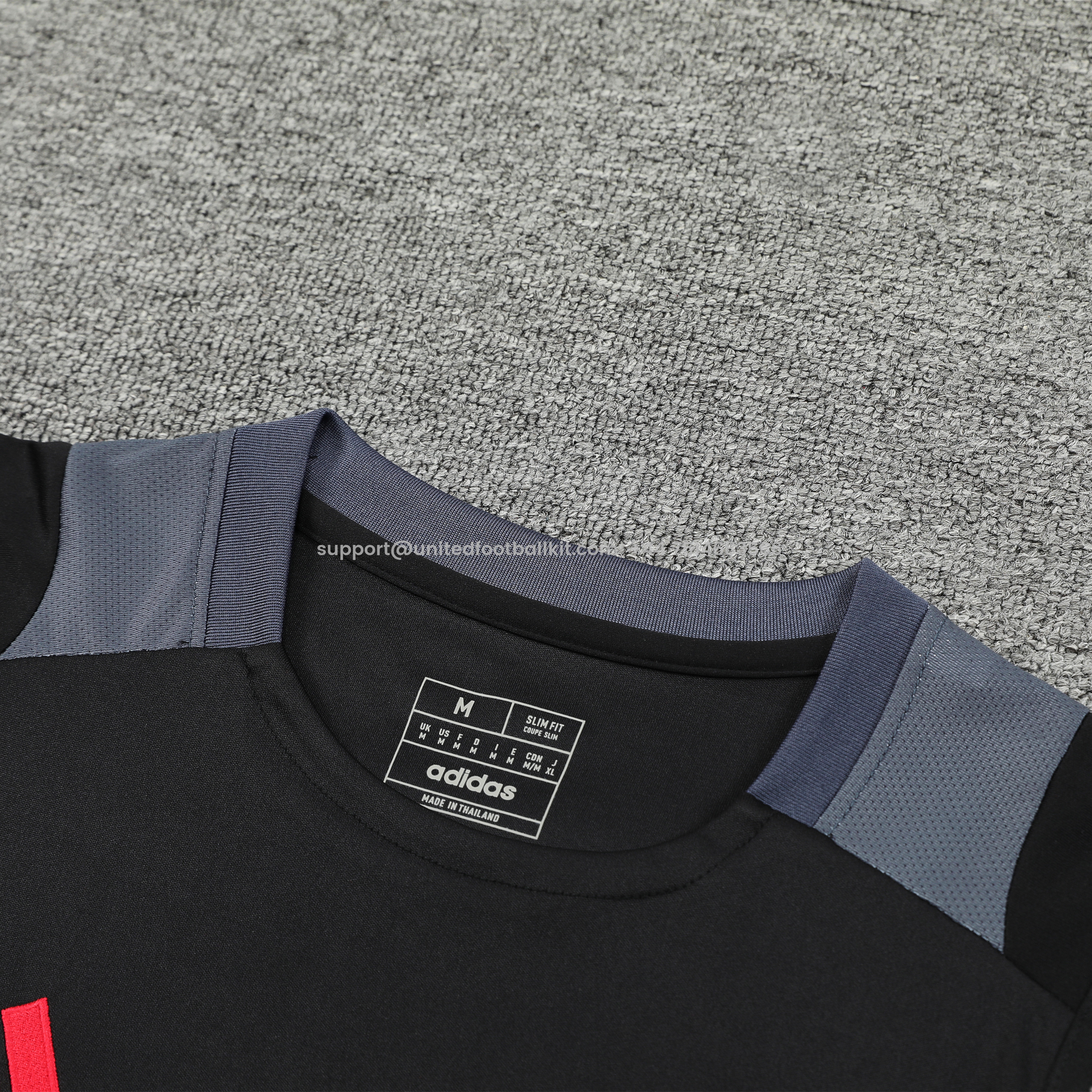 Unitedfootballkit.com | Manchester United 24-25 Vest Training Set - Black -Customize Name, Number and Patch | Worldwide Shipping