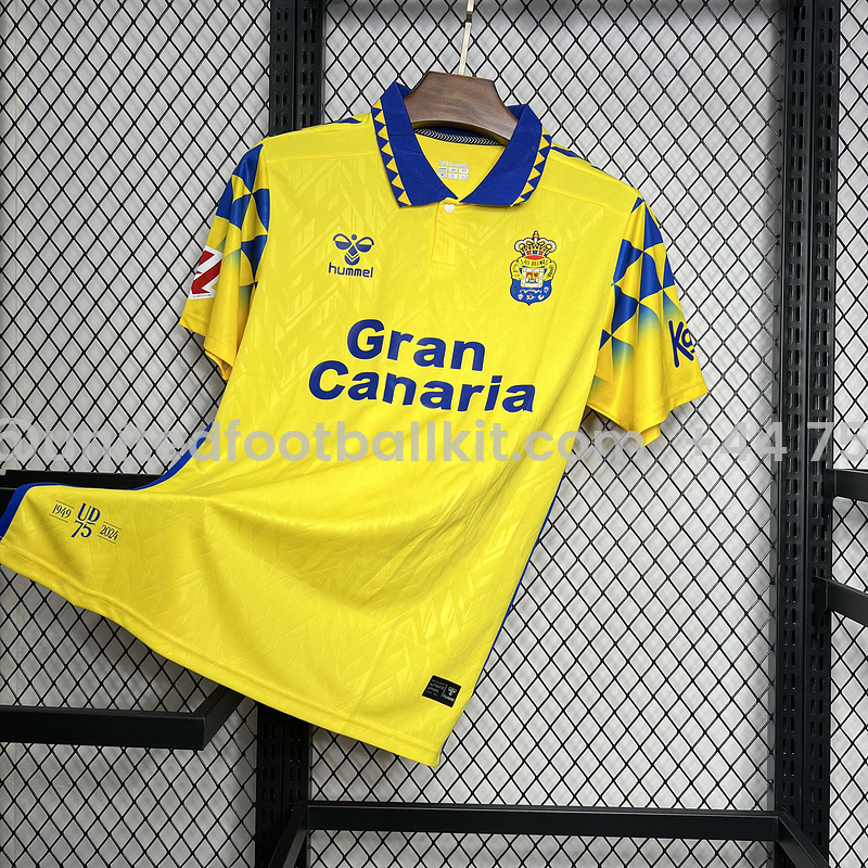 Unitedfootballkit.com | Las Palmas 24-25 Home Stadium Jersey - Fans Version -Customize Name, Number and Patch | Worldwide Shipping