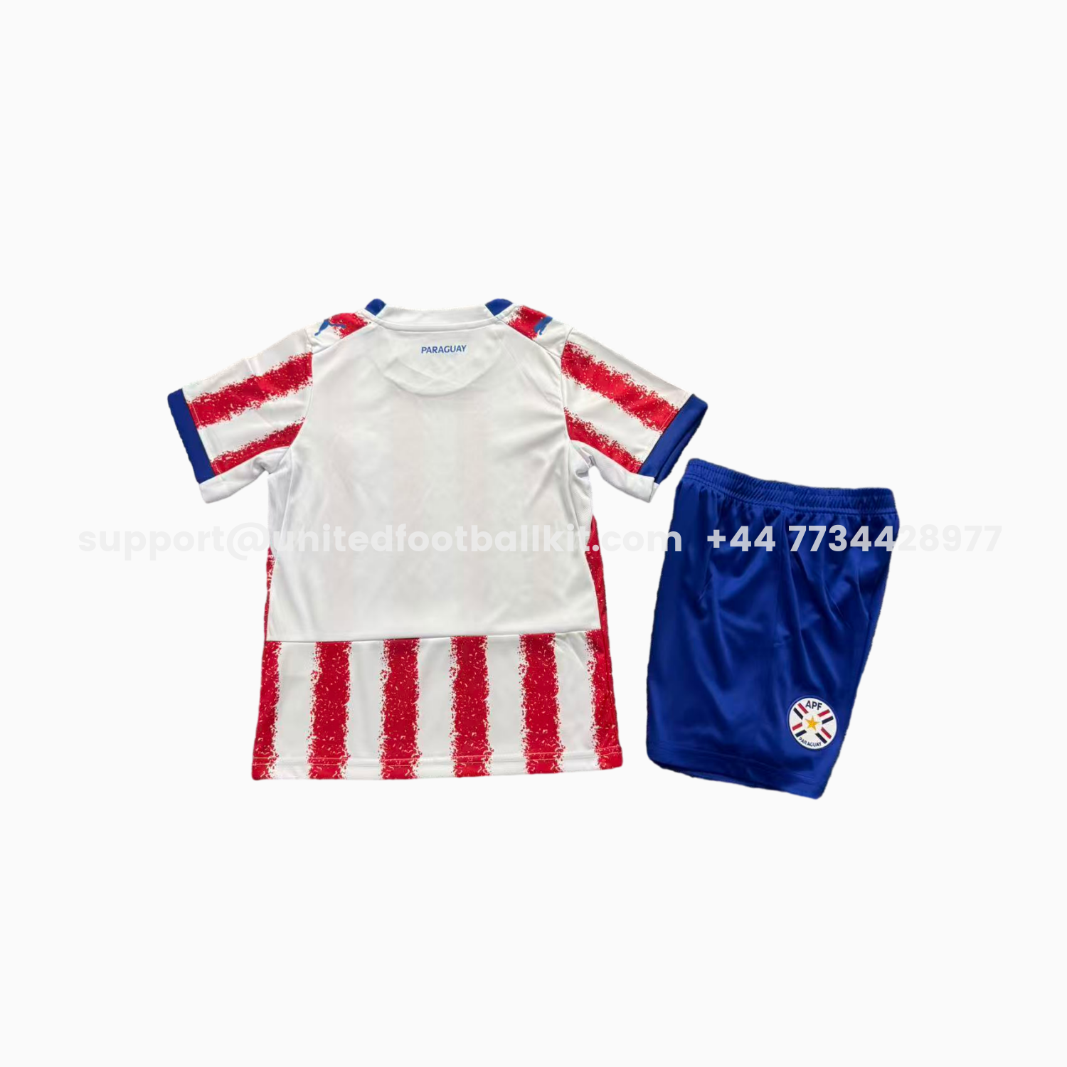 Unitedfootballkit.com | Paraguay 2026 Home Kids Kit -Customize Name, Number and Patch | Worldwide Shipping