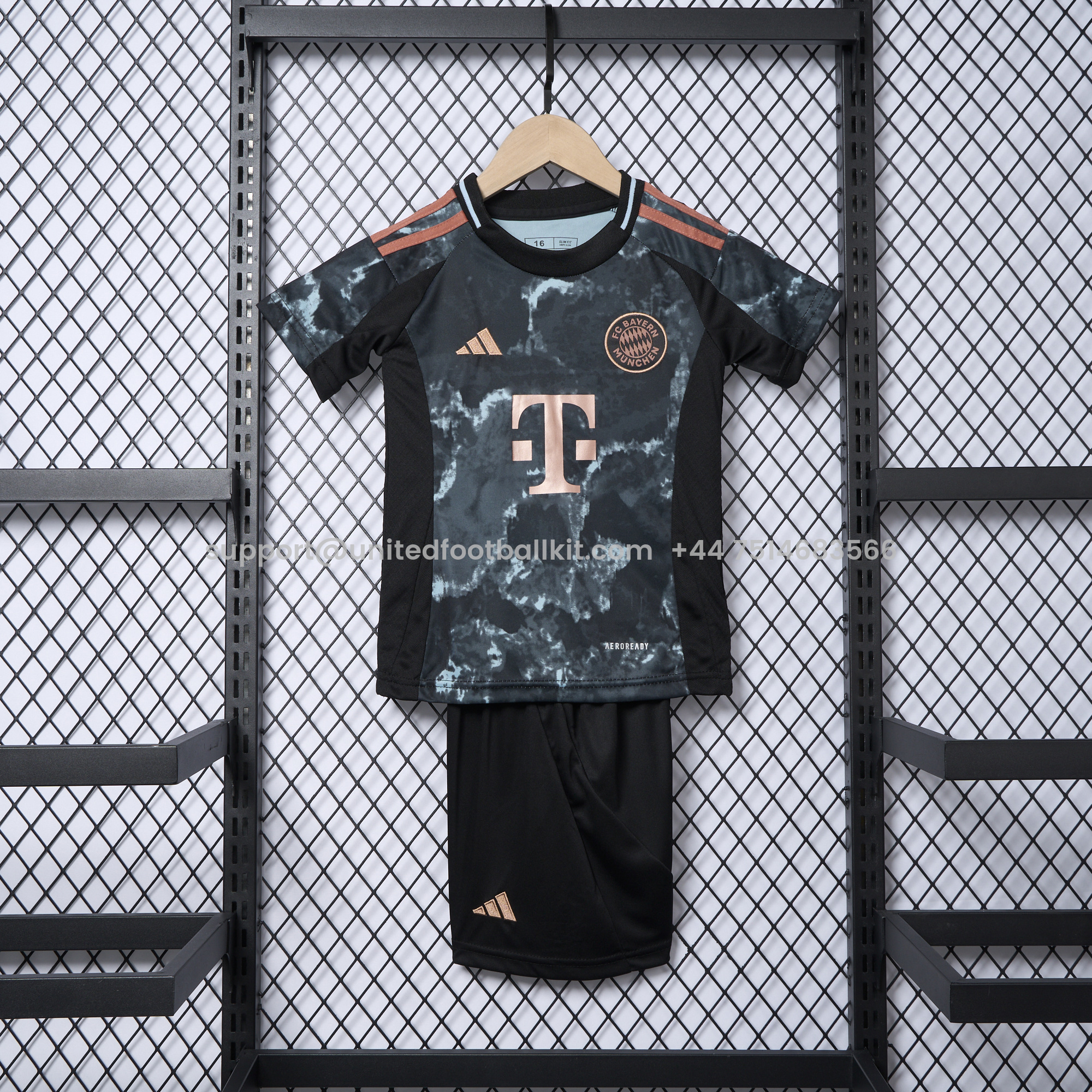 Unitedfootballkit.com | Bayern Munich 24-25 Away Kids Kit - Fans Version -Customize Name, Number and Patch | Worldwide Shipping