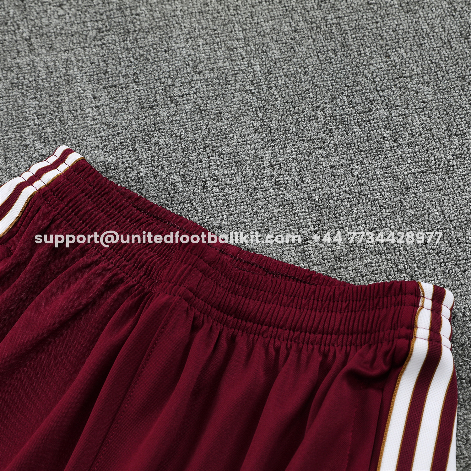 Unitedfootballkit.com | Arsenal 25-26 Retro Style Vest Training Set - Burgundy With White Stripes Top & Pants -Customize Name, Number and Patch | Worldwide Shipping