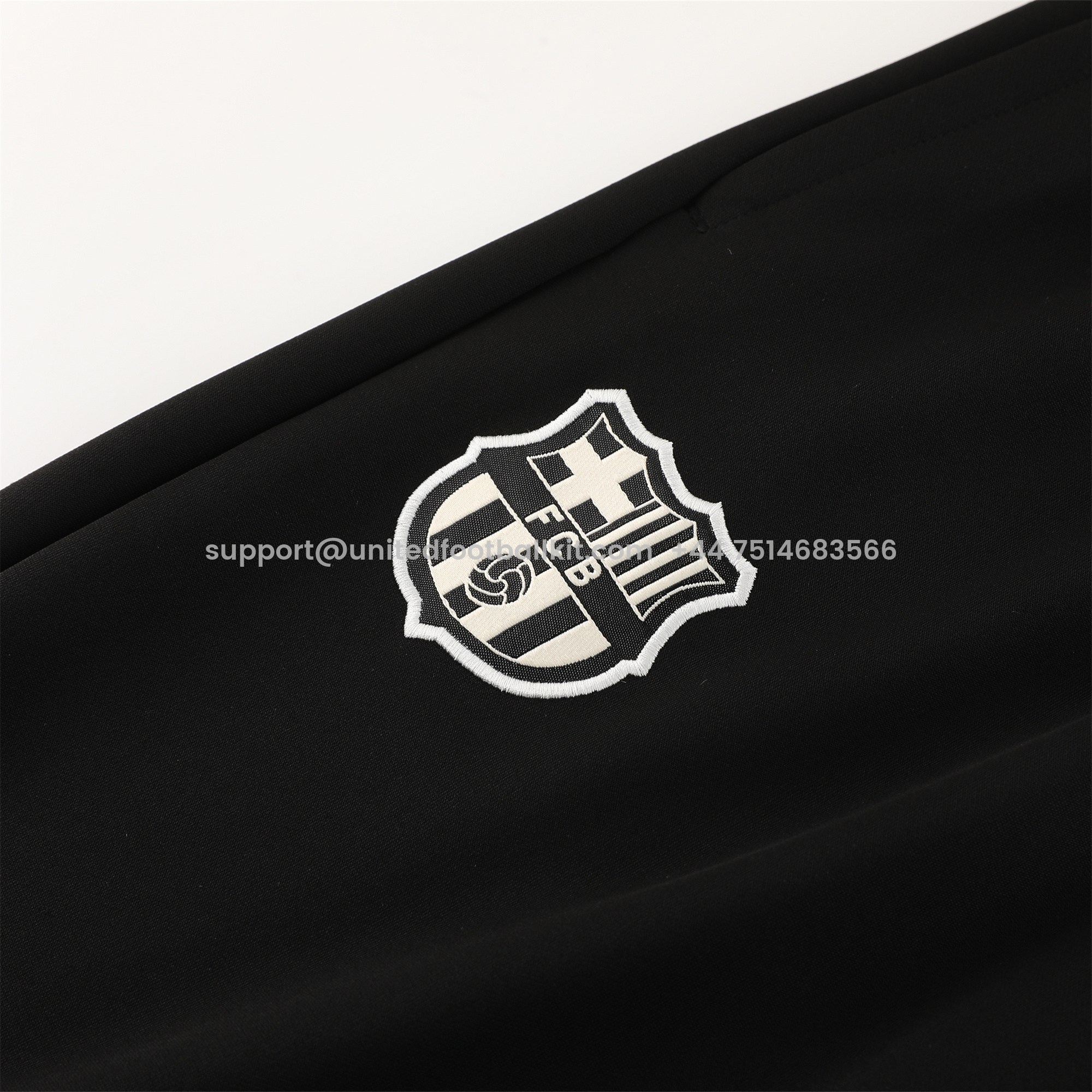 Unitedfootballkit.com | Barcelona 24-25 Jacket Training Tracksuit - Black -Customize Name, Number and Patch | Worldwide Shipping