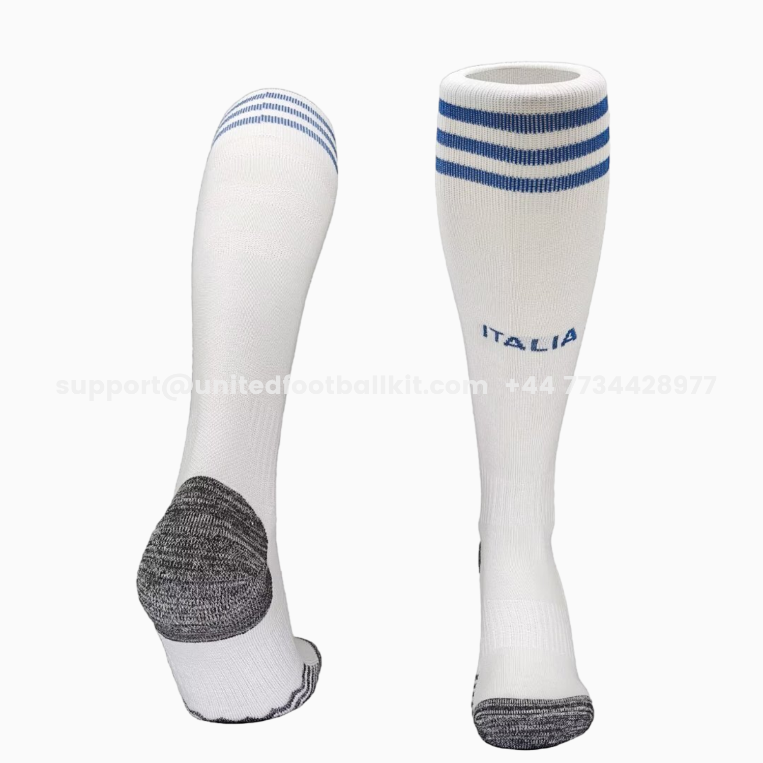 Unitedfootballkit.com | Italy 2026 Away Socks - White -Customize Name, Number and Patch | Worldwide Shipping
