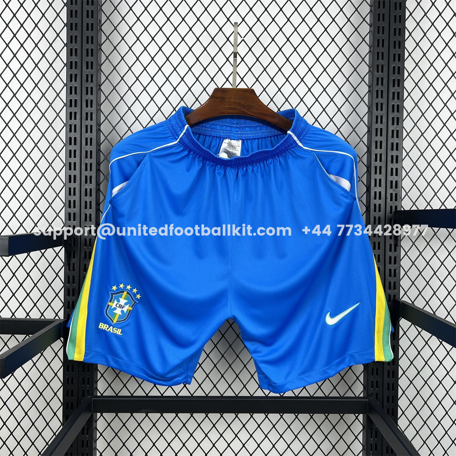 Unitedfootballkit.com | Brazil 2026 Blue Casual Shorts - Fans Version -Customize Name, Number and Patch | Worldwide Shipping