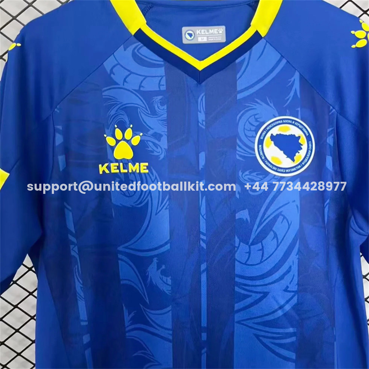 Unitedfootballkit.com | Bosnia and Herzegovina 2025 Home Jersey - Fans Version -Customize Name, Number and Patch | Worldwide Shipping