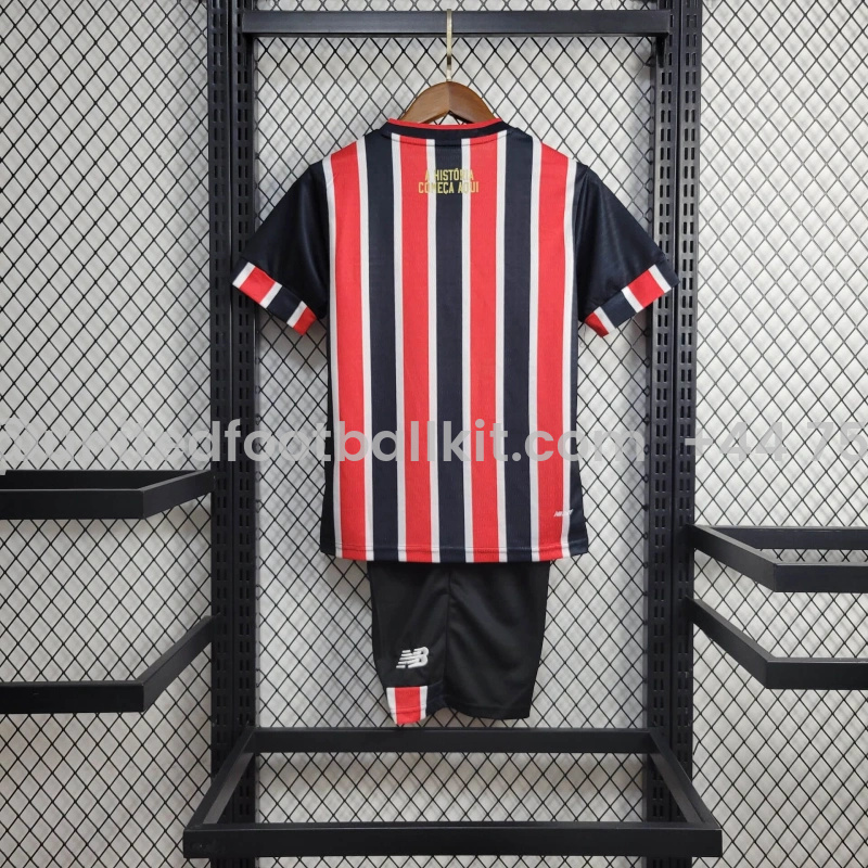 Unitedfootballkit.com | Sao Paulo 2024 Away Stadium Kids Kit -Customize Name, Number and Patch | Worldwide Shipping