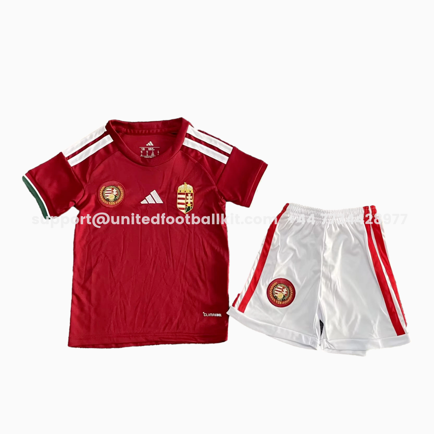 Unitedfootballkit.com | Hungary 2026 Home Red Kids Kit -Customize Name, Number and Patch | Worldwide Shipping
