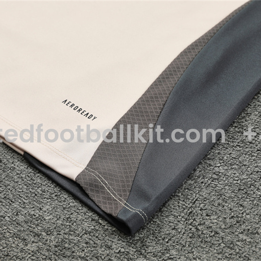 Unitedfootballkit.com | Real Madrid 24-25 Kids Long Sleeve Training Set - Apricot -Customize Name, Number and Patch | Worldwide Shipping