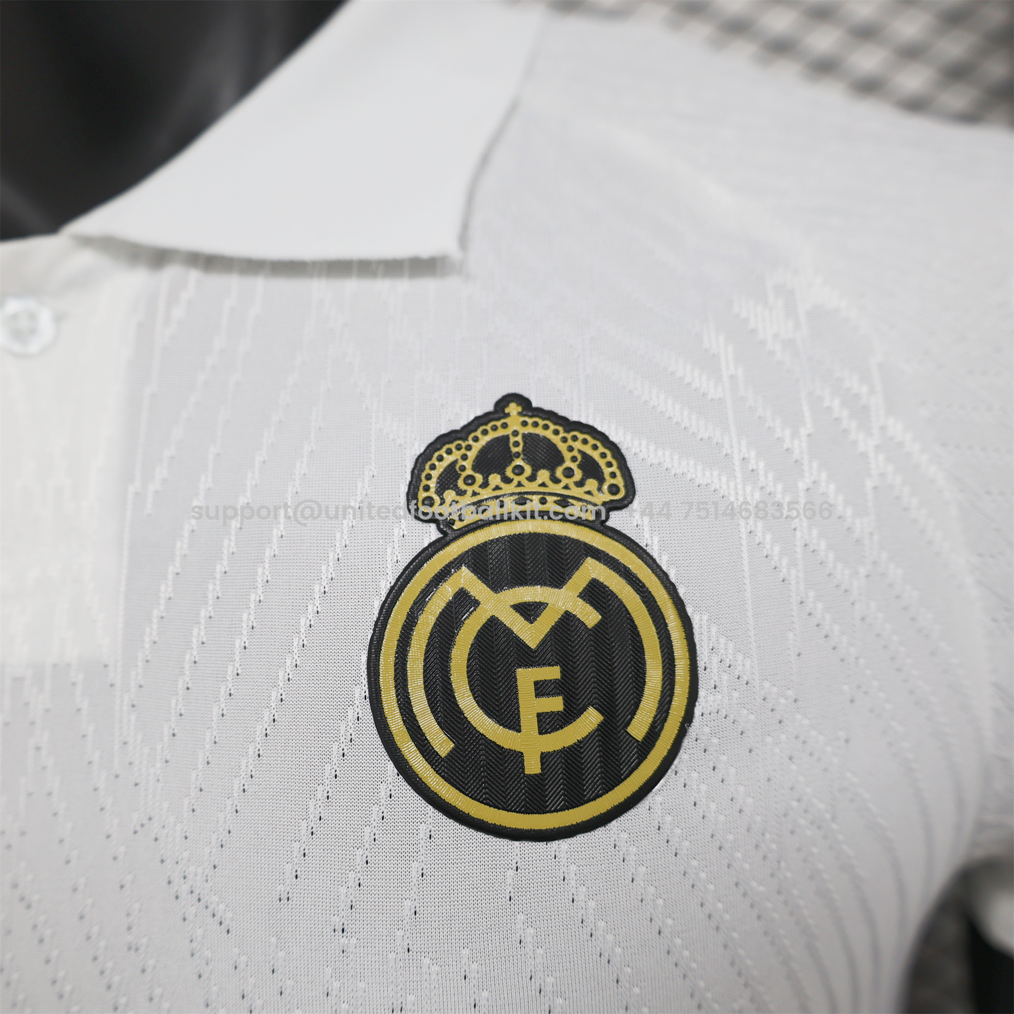 Unitedfootballkit.com | Real Madrid 24-25 White & Black Loong Special Edition Jersey - Player Version -Customize Name, Number and Patch | Worldwide Shipping