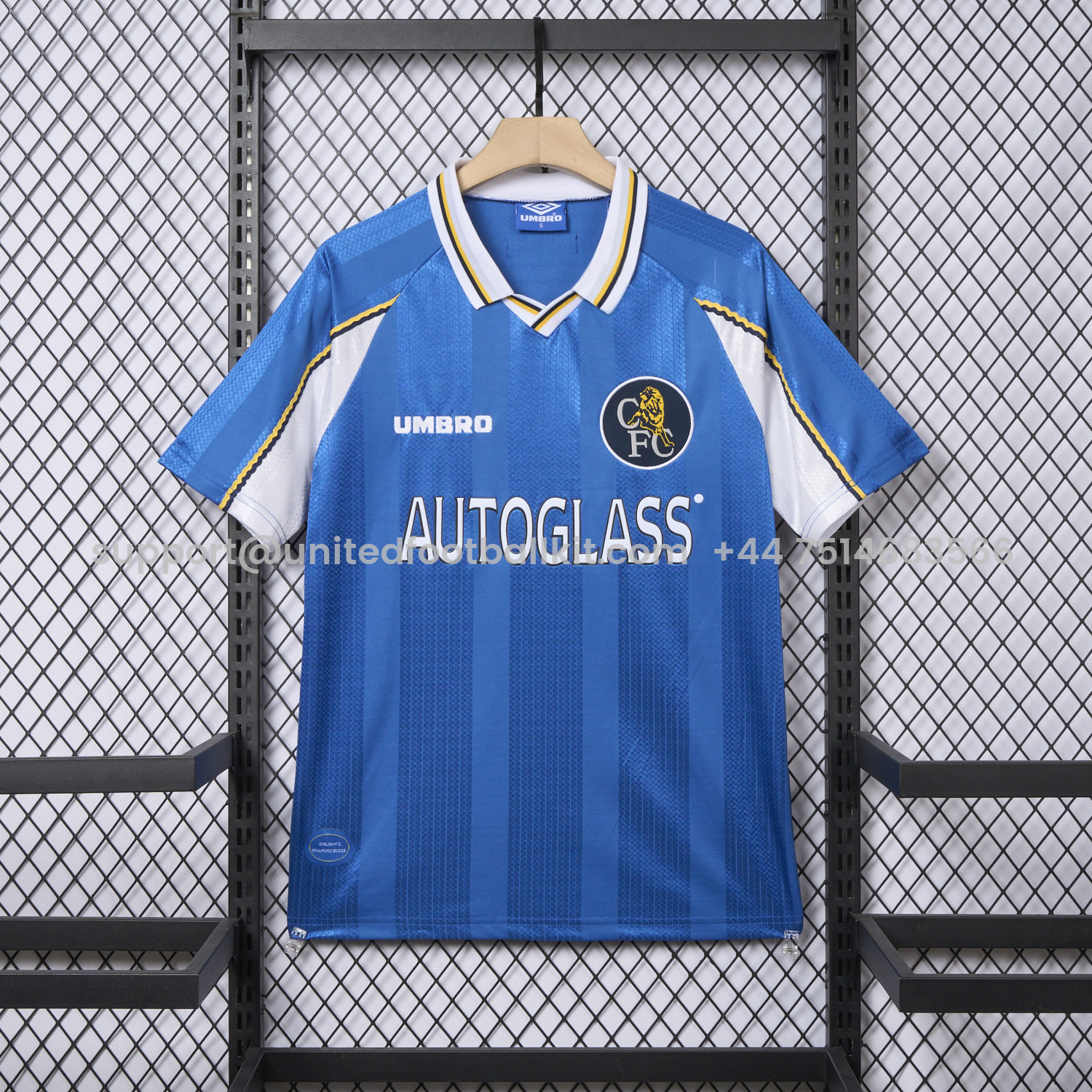Unitedfootballkit.com | Retro C.H.E.L.S.E.A 1997-99 Home Jersey -Customize Name, Number and Patch | Worldwide Shipping