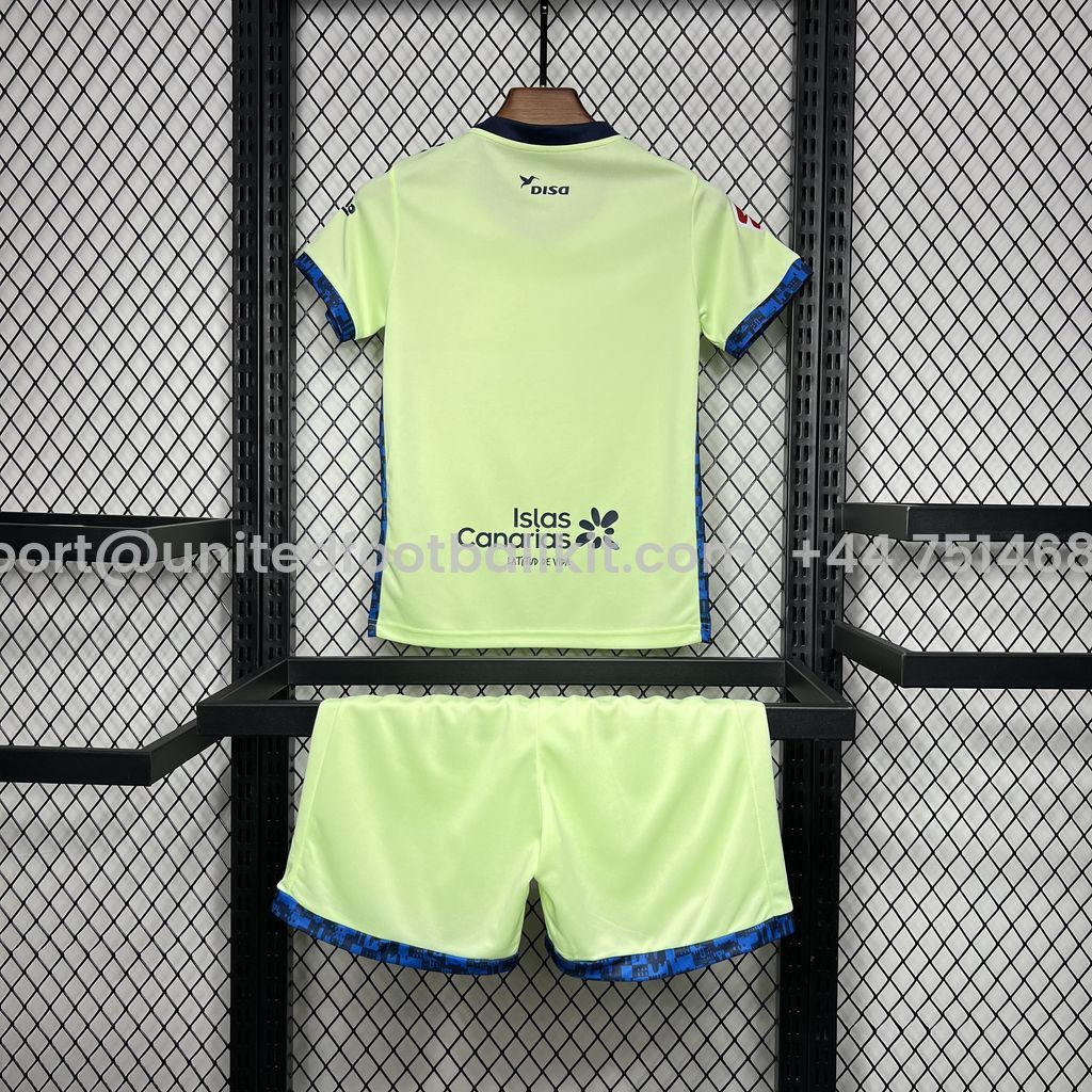 Unitedfootballkit.com | Las Palmas 24-25 Third Kids Kit -Customize Name, Number and Patch | Worldwide Shipping