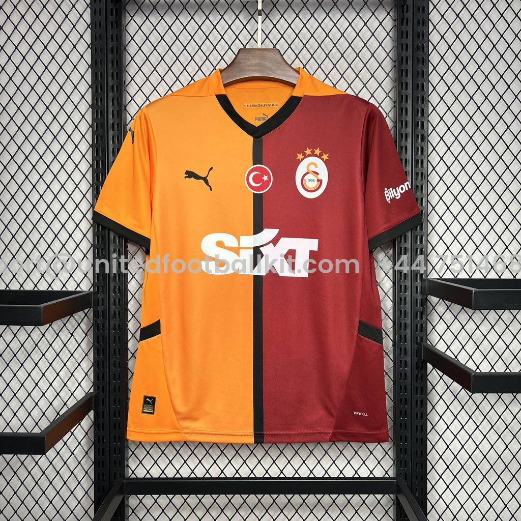 Unitedfootballkit.com | Galatasaray 24-25 Home Stadium Jersey - Fans Version -Customize Name, Number and Patch | Worldwide Shipping