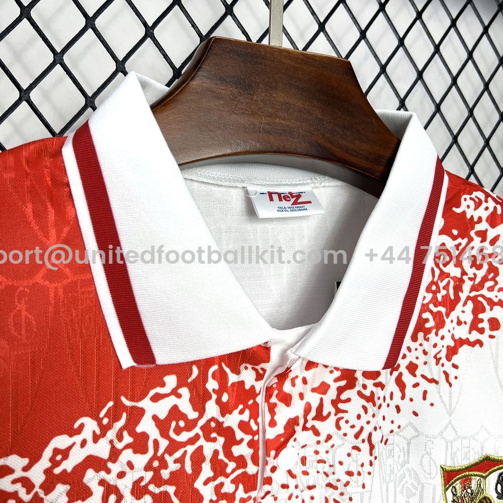 Unitedfootballkit.com | Retro Sevilla FC 1993-94 Home Jersey -Customize Name, Number and Patch | Worldwide Shipping