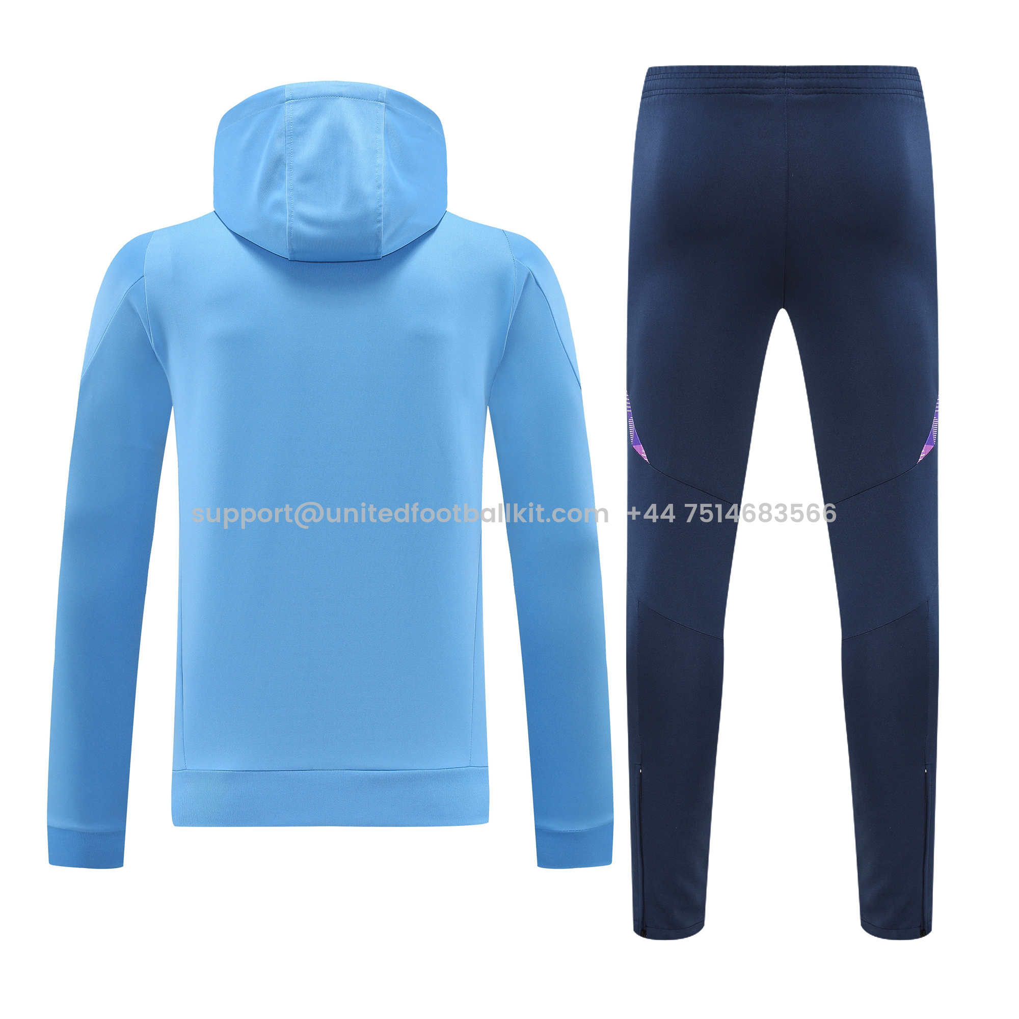 Unitedfootballkit.com | Argentina 24-25 Long Sleeve Training Set - Blue Top and Deep Blue Pants -Customize Name, Number and Patch | Worldwide Shipping