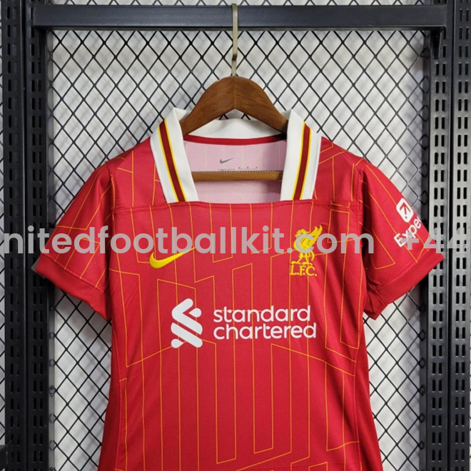 Unitedfootballkit.com | Women's Liver.pool 24-25 Home Jersey -Customize Name, Number and Patch | Worldwide Shipping