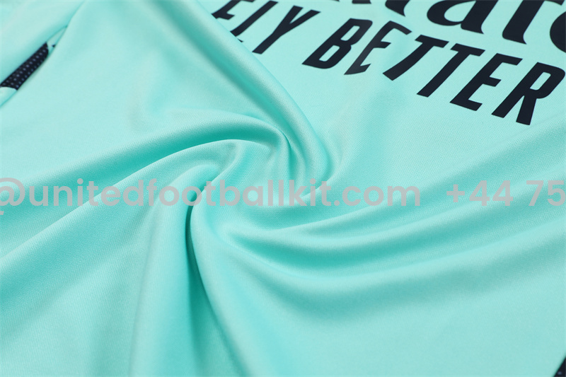 Unitedfootballkit.com | Real Madrid 24-25 Long Sleeve Training Set - Light Green -Customize Name, Number and Patch | Worldwide Shipping