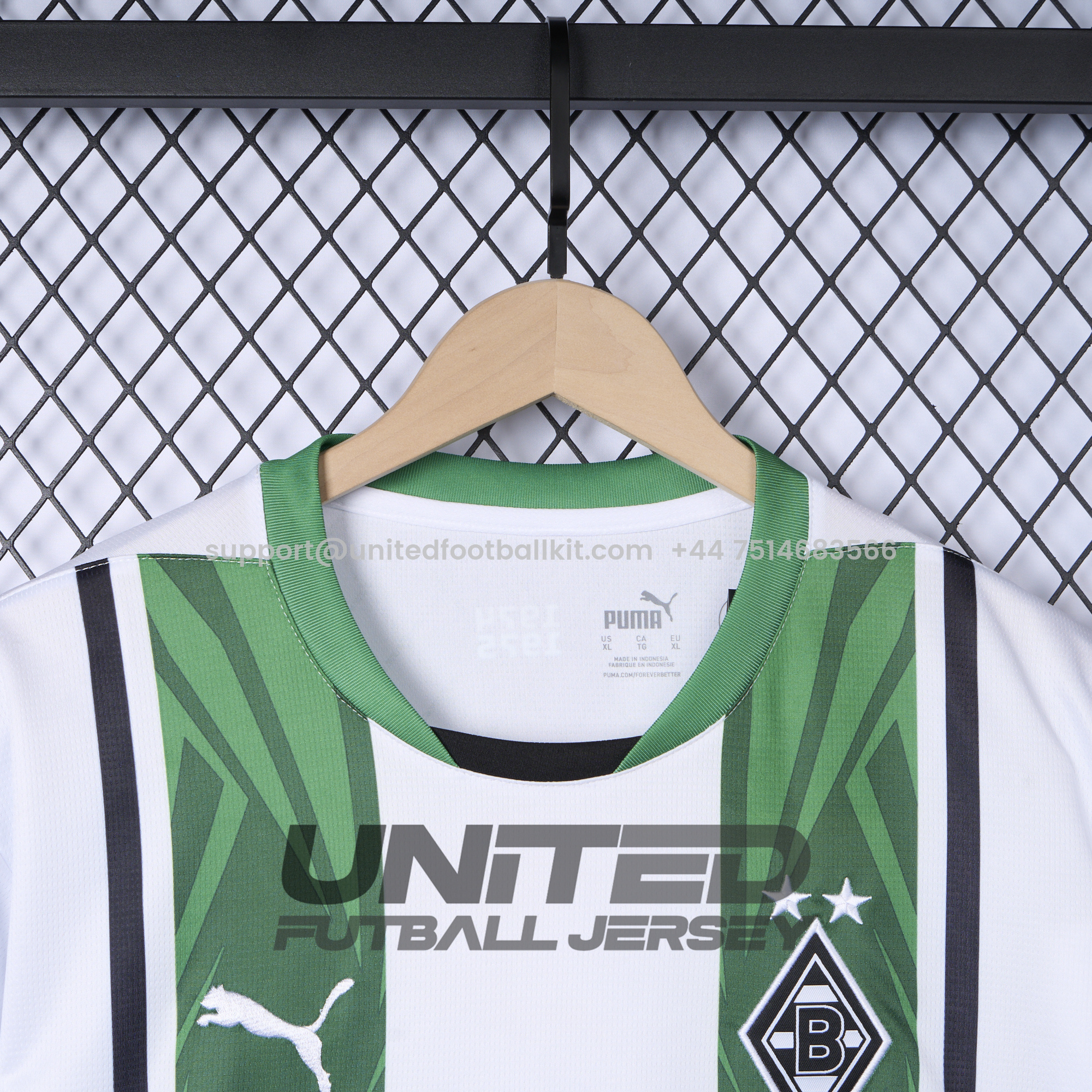 Unitedfootballkit.com | Borussia Mönchengladbach 24-25 Home Stadium Jersey - Fans Version -Customize Name, Number and Patch | Worldwide Shipping
