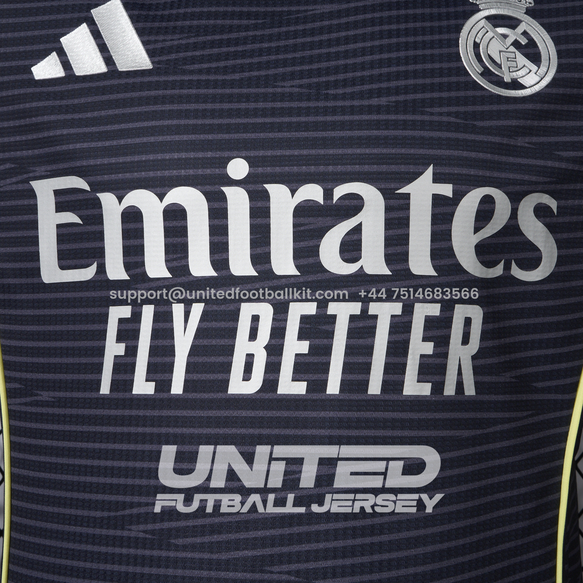Unitedfootballkit.com | Real Madrid 25-26 Away Jersey (Informal-release Version) - Player Version -Customize Name, Number and Patch | Worldwide Shipping