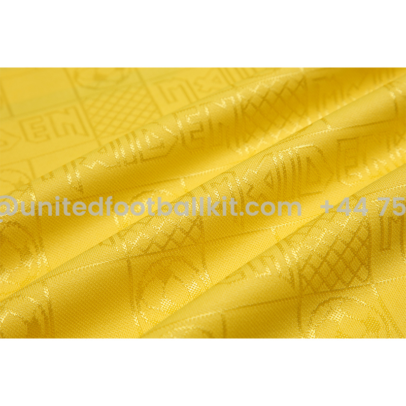 Unitedfootballkit.com | Retro Iron Maiden 2008 Yellow Jersey -Customize Name, Number and Patch | Worldwide Shipping