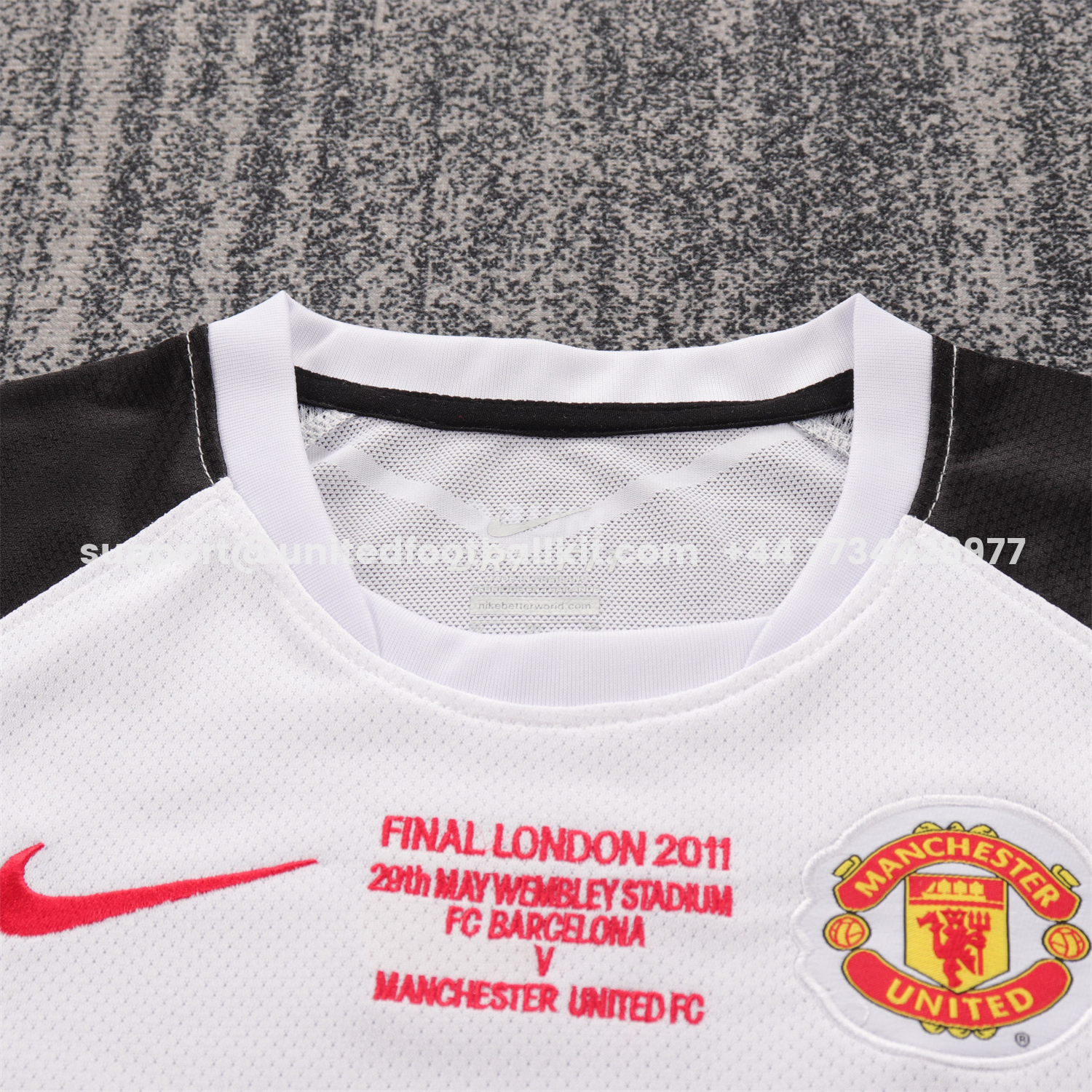 Unitedfootballkit.com | Retro Manchester United 2010-11 Away Kids Kit - Champions League Version -Customize Name, Number and Patch | Worldwide Shipping
