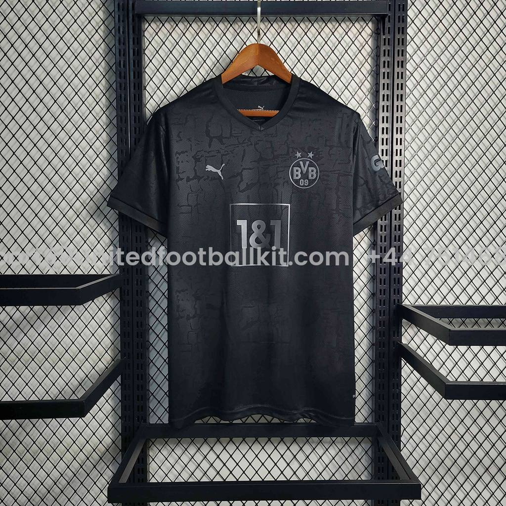 Unitedfootballkit.com | Retro Dortmund 2022-23 Black Special Edition Jersey -Customize Name, Number and Patch | Worldwide Shipping