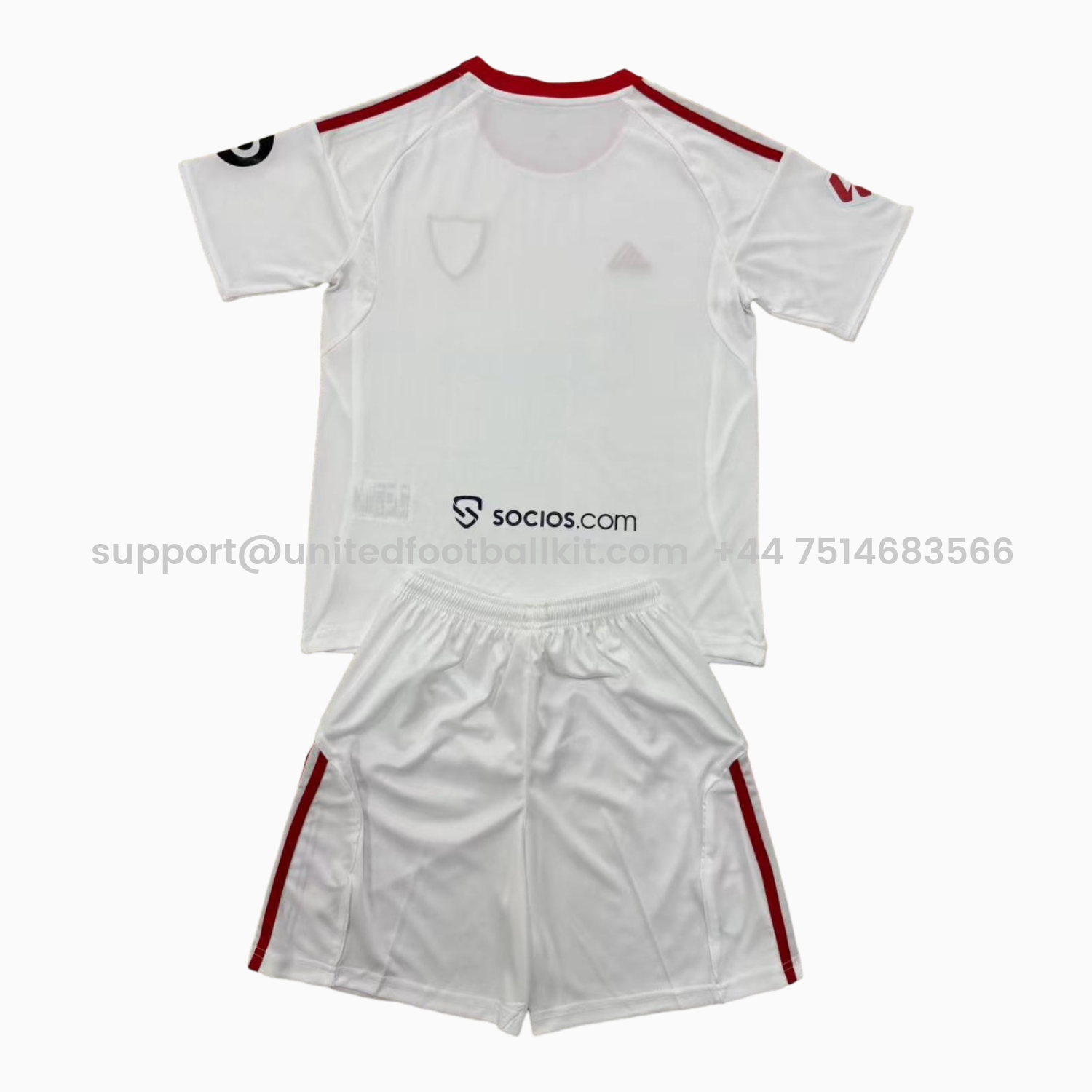 Unitedfootballkit.com | Sevilla 25-26 Home Men's Adult Jersey Set - Fans Version -Customize Name, Number and Patch | Worldwide Shipping