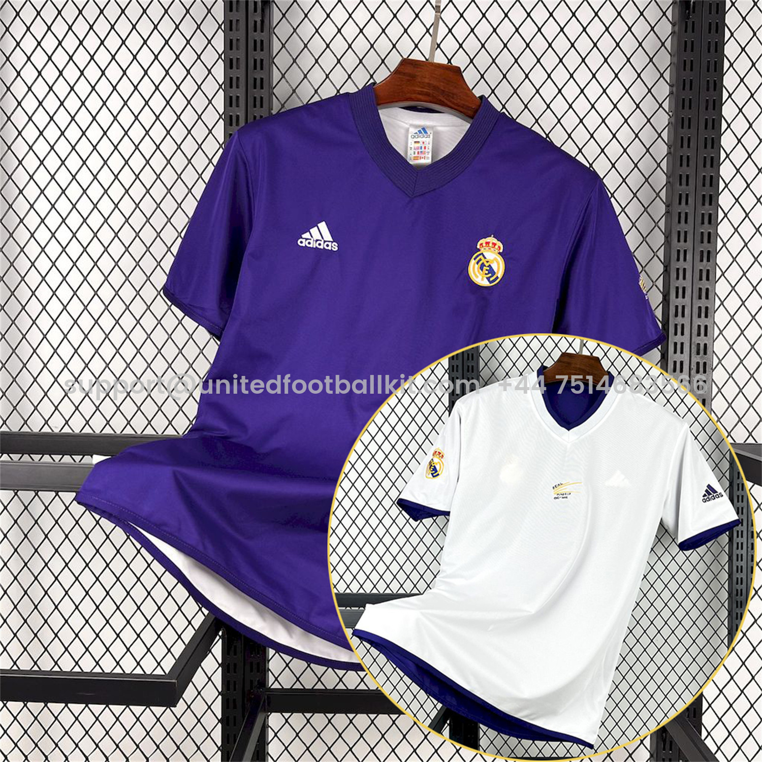 Unitedfootballkit.com | Retro Real Madrid 2002-03 Reversible Double-sided Centenary Third Unsponsored Jersey -Customize Name, Number and Patch | Worldwide Shipping