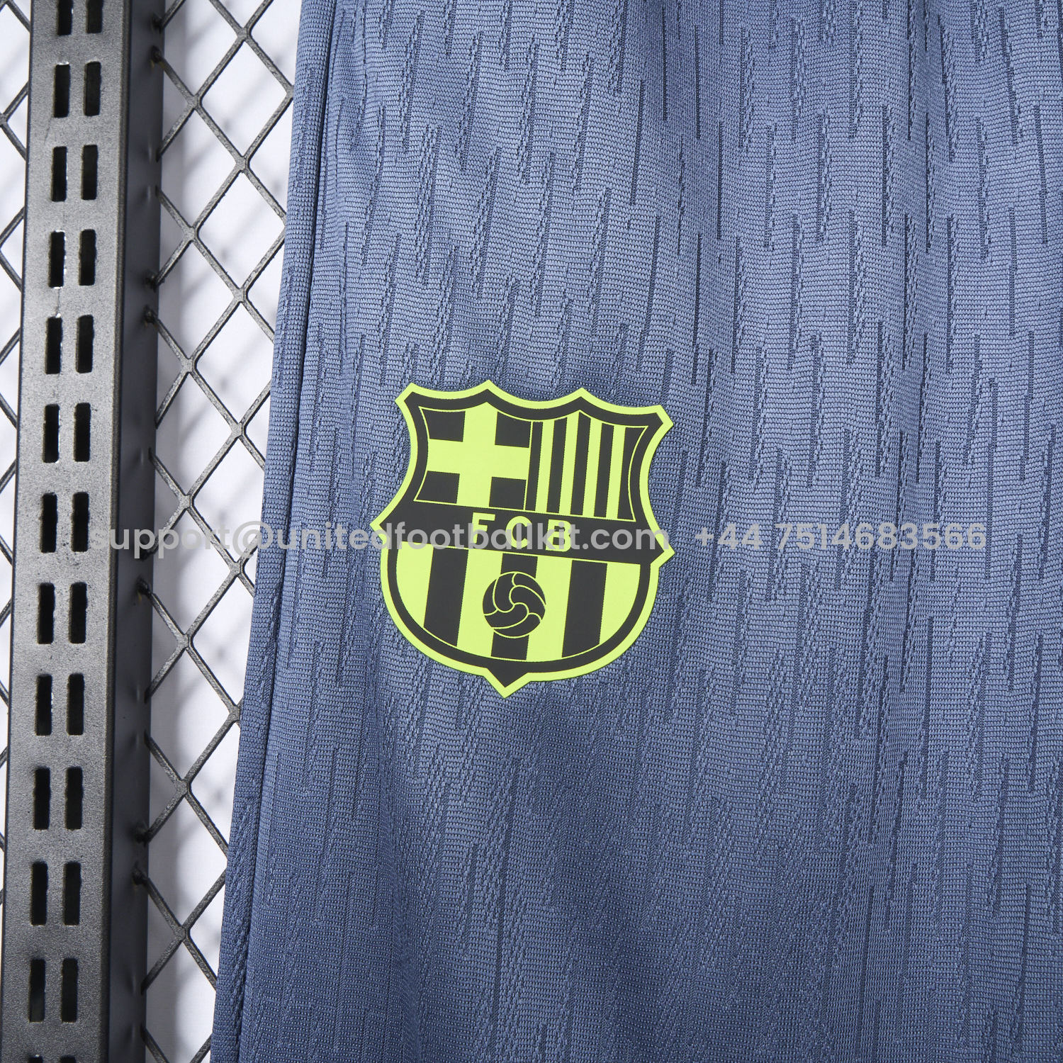 Unitedfootballkit.com | Barcelona 25-26 Blue-Grey Training Pants - Player Version -Customize Name, Number and Patch | Worldwide Shipping