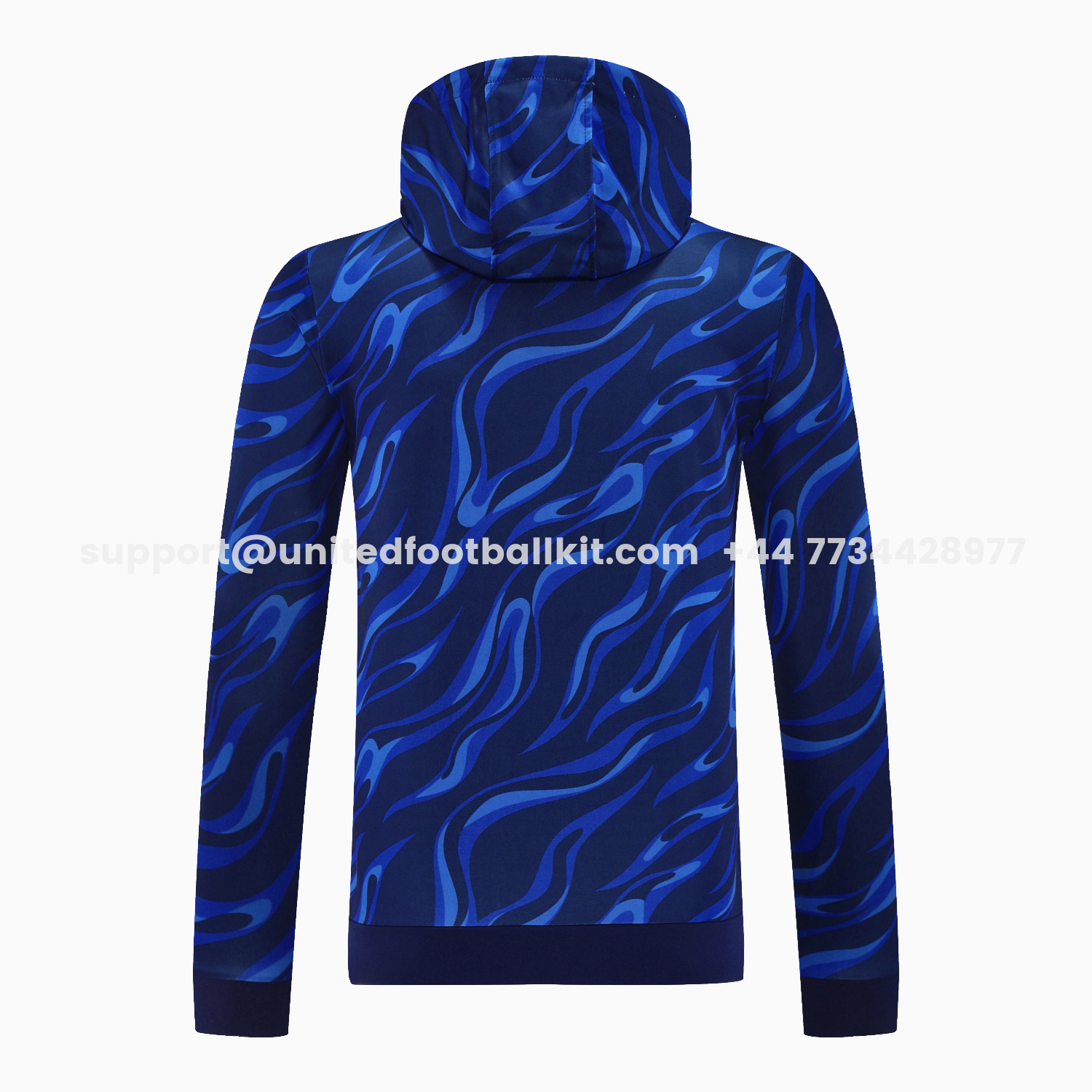Unitedfootballkit.com | Real Madrid 25-26 Training Hoodie Set - Blue Hoodie and Deep Blue Pants -Customize Name, Number and Patch | Worldwide Shipping