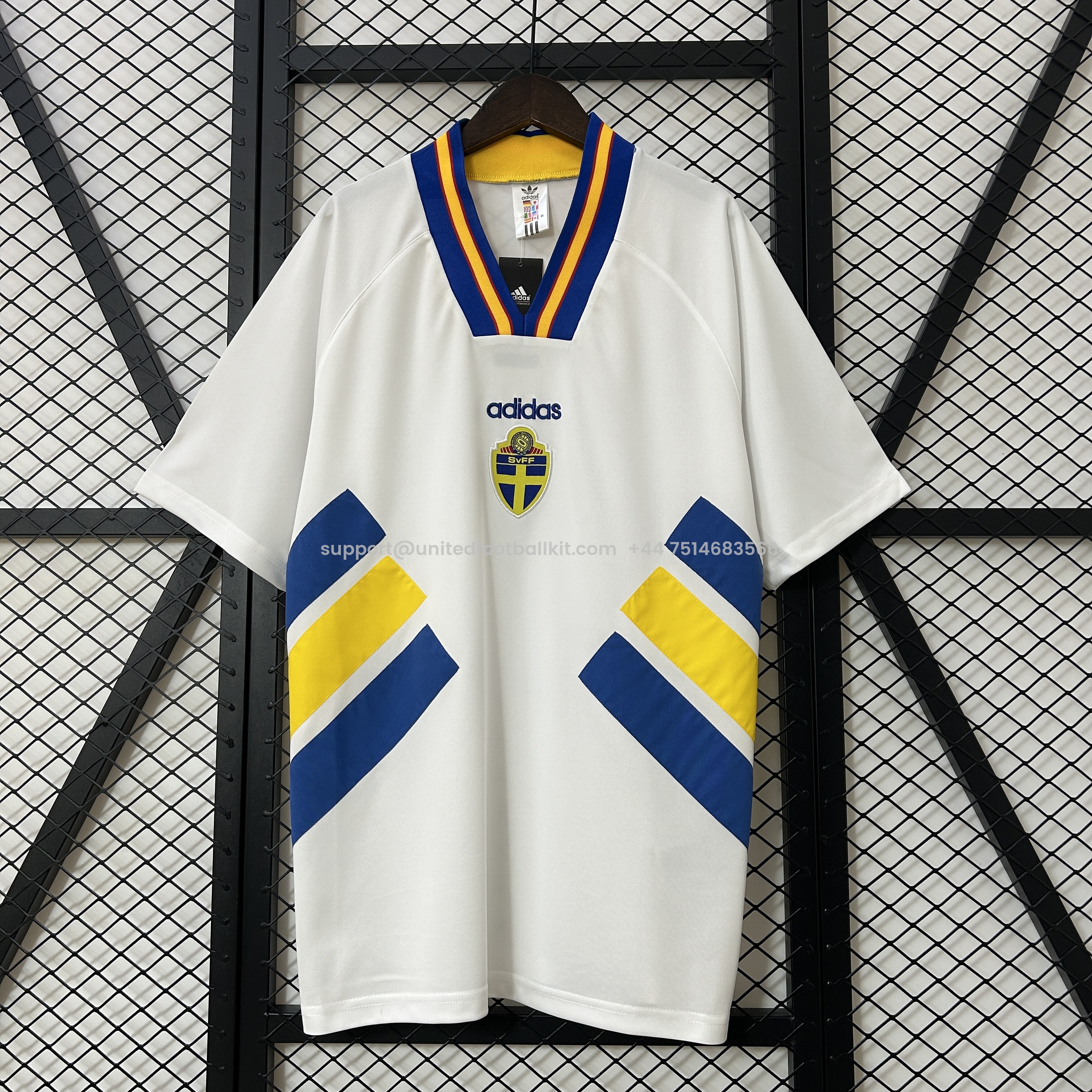 Unitedfootballkit.com | Retro Sweden 1994 Away Jersey -Customize Name, Number and Patch | Worldwide Shipping