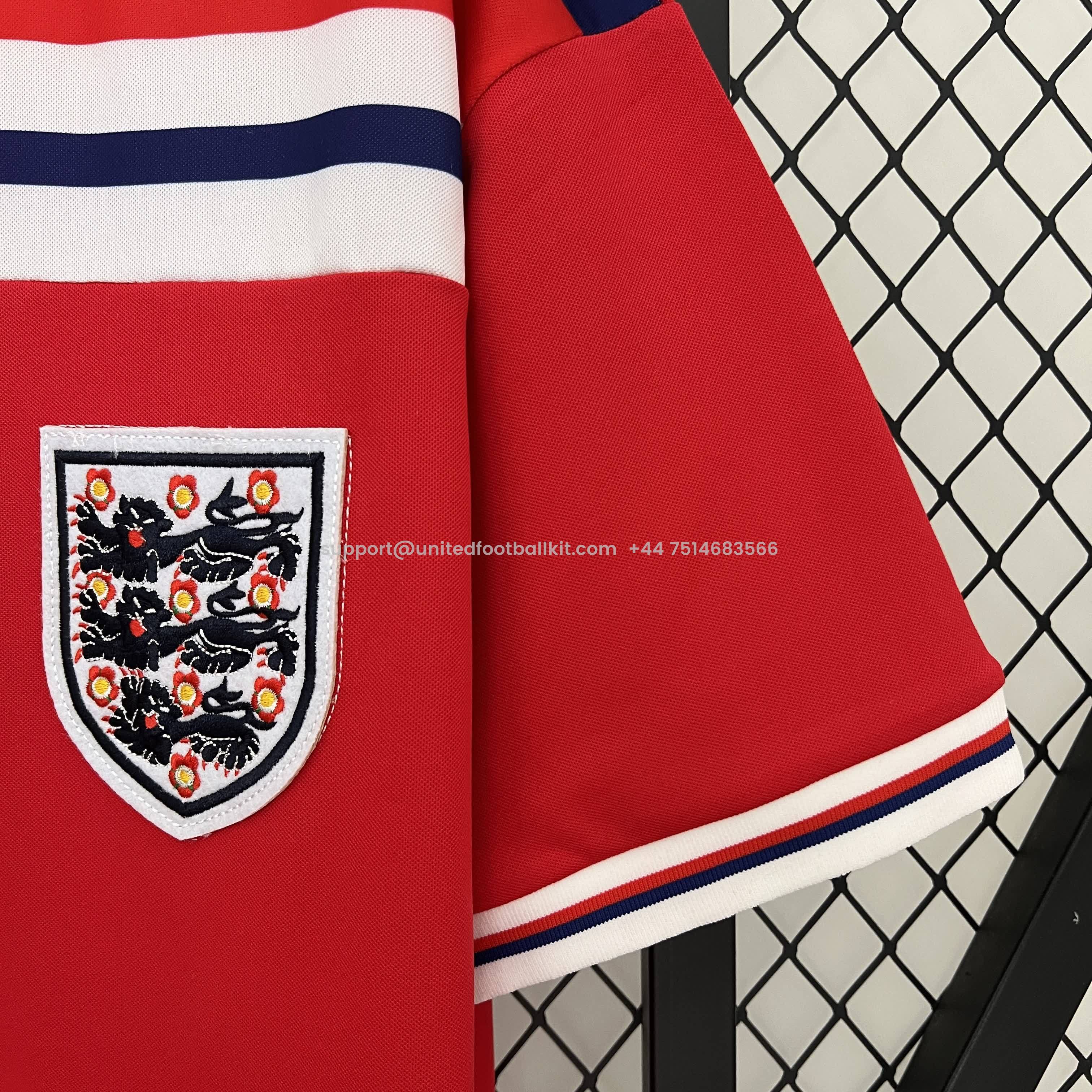 Unitedfootballkit.com | Retro England 1982 Away Stadium Jersey -Customize Name, Number and Patch | Worldwide Shipping