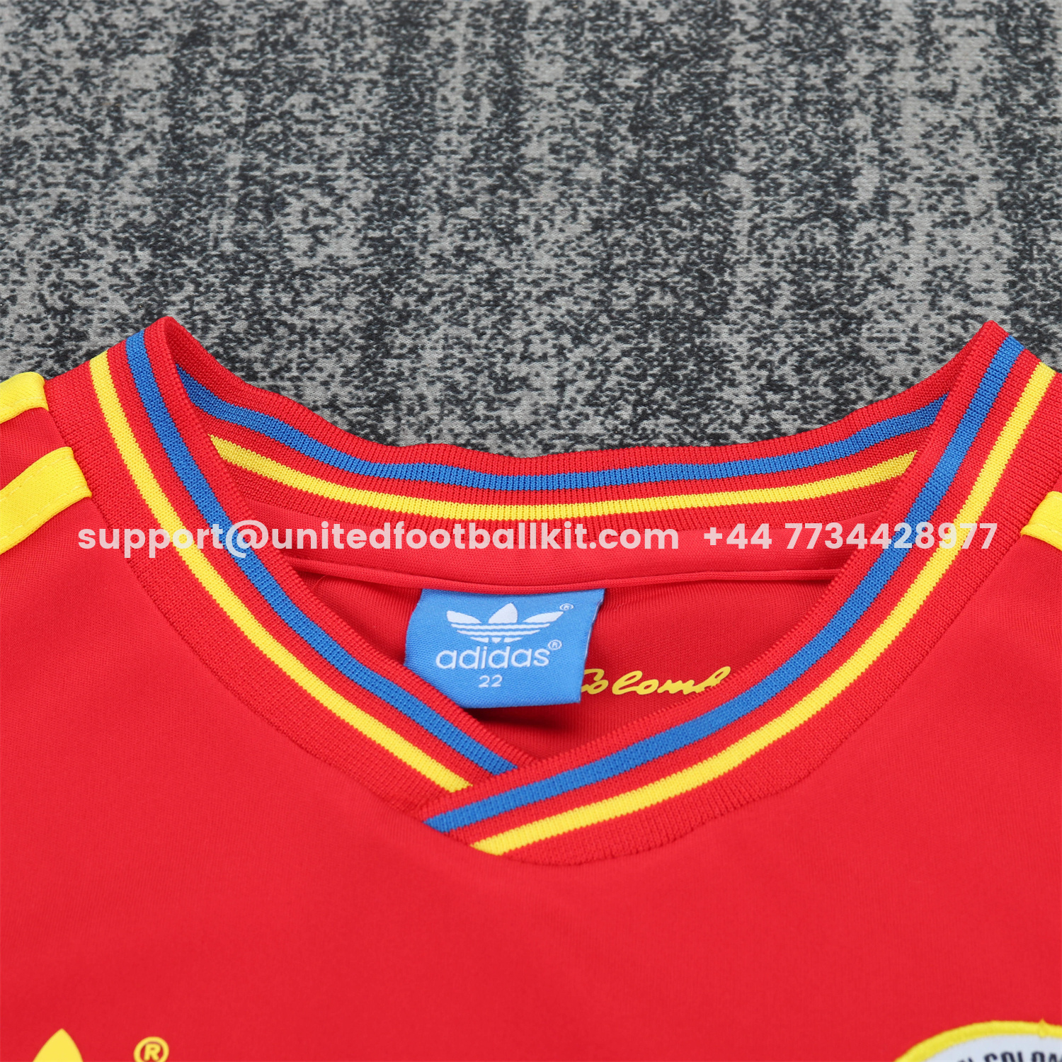 Unitedfootballkit.com | Retro Colombia 1990 Away Kids Kit -Customize Name, Number and Patch | Worldwide Shipping