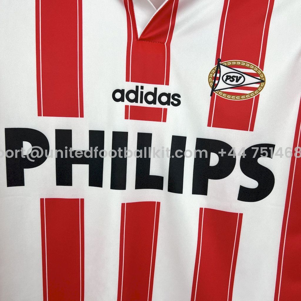 Unitedfootballkit.com | Retro PSV Eindhoven 1994-95 Home Jersey -Customize Name, Number and Patch | Worldwide Shipping