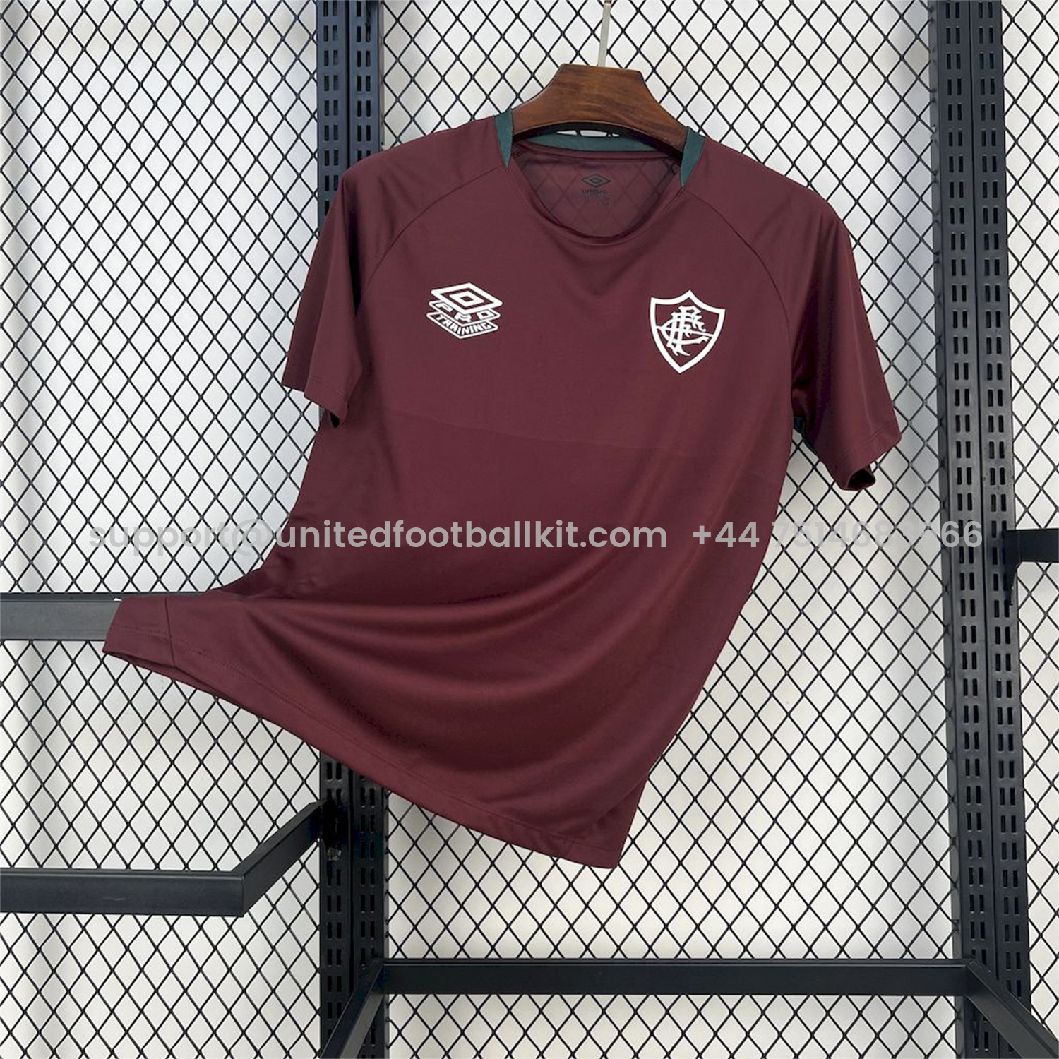 Unitedfootballkit.com | Fluminense 25-26 Deep Red Training Jersey - Fans Version -Customize Name, Number and Patch | Worldwide Shipping
