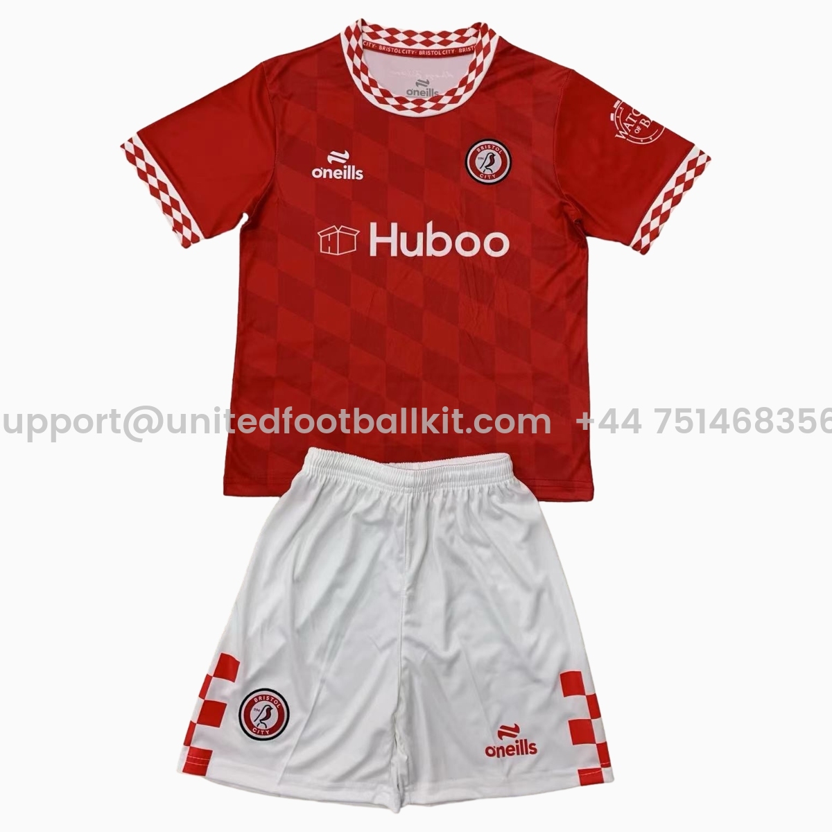 Unitedfootballkit.com | Bristol City 24-25 Home Kids Kit -Customize Name, Number and Patch | Worldwide Shipping