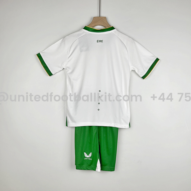 Unitedfootballkit.com | Ireland 2023 Away Stadium Kids Kit -Customize Name, Number and Patch | Worldwide Shipping