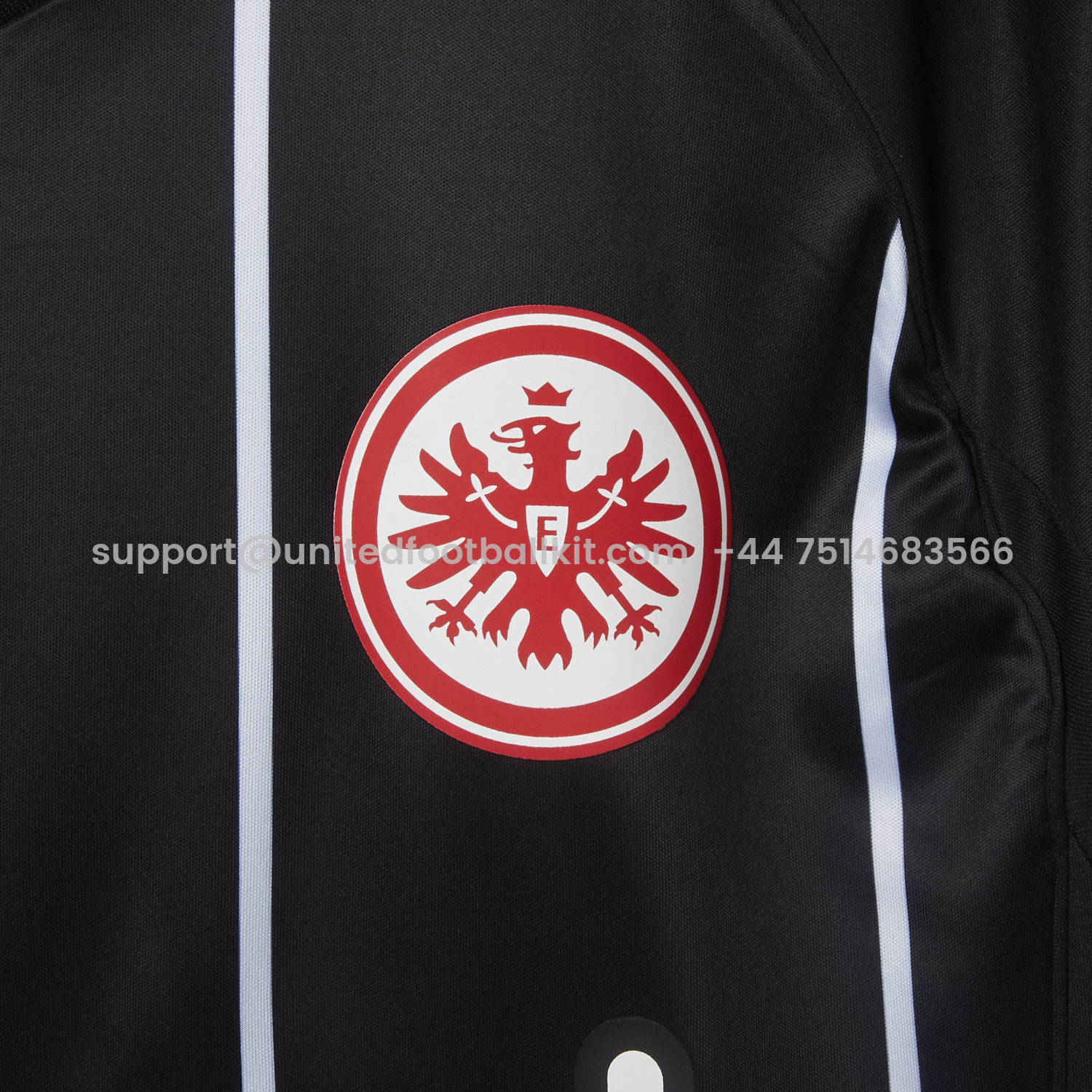 Unitedfootballkit.com | Frankfurt 25-26 European Home Black Jersey - Fans Version -Customize Name, Number and Patch | Worldwide Shipping